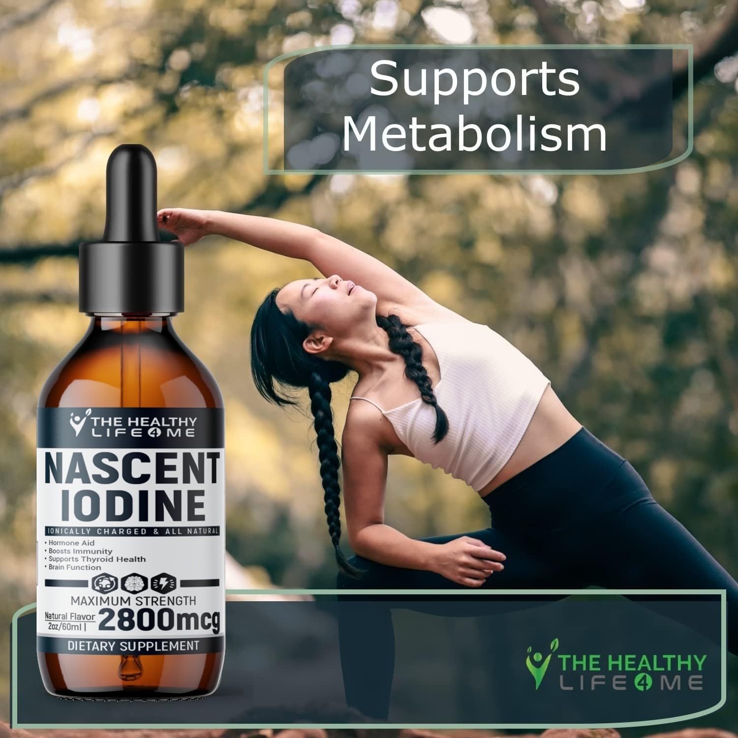 Nascent Iodine Supplement | 2800mcg | Potassium 2 Fl Oz (Pack of 1), Clear