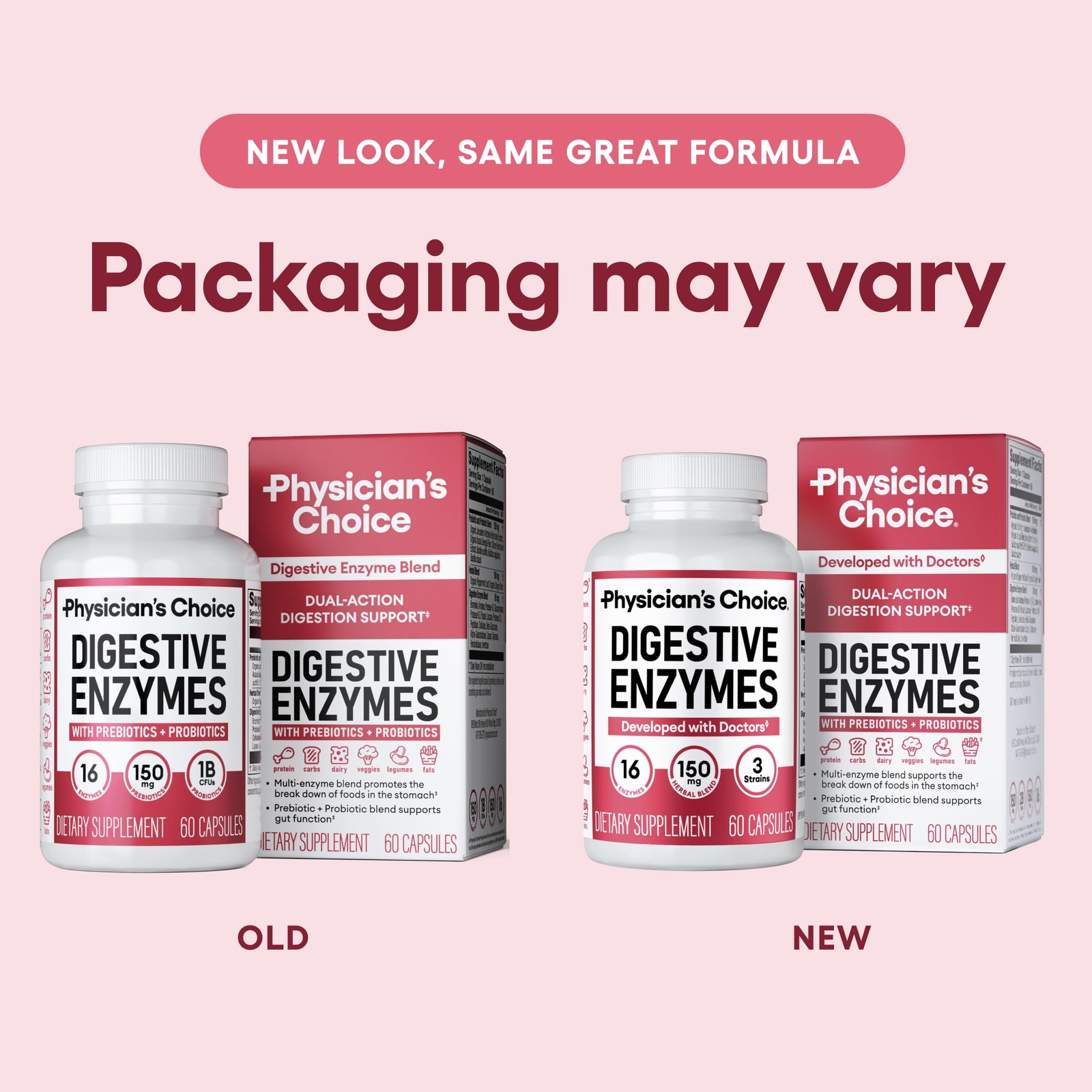 Physician’s CHOICE Digestive Enzymes – Multi Enzymes Organic Prebiotics & Pro…