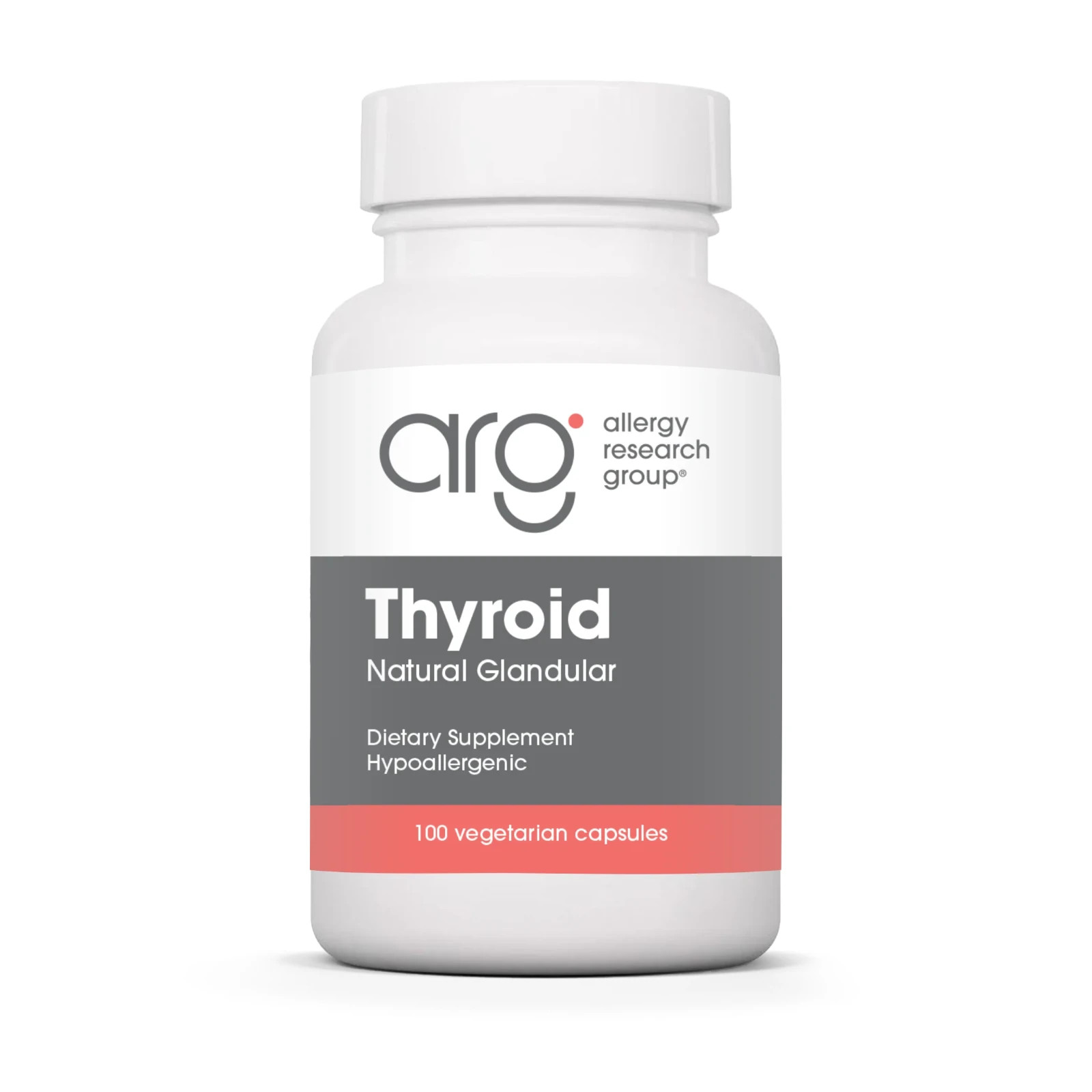 Thyroid Natural Glandular 100 vcaps Allergy Research Group EXP 02/2028