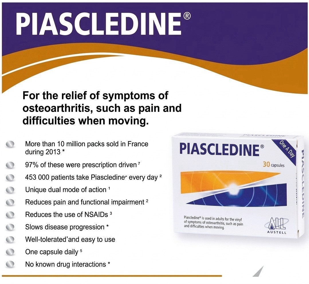 Piascledine 300 mg 60 Units Made In France