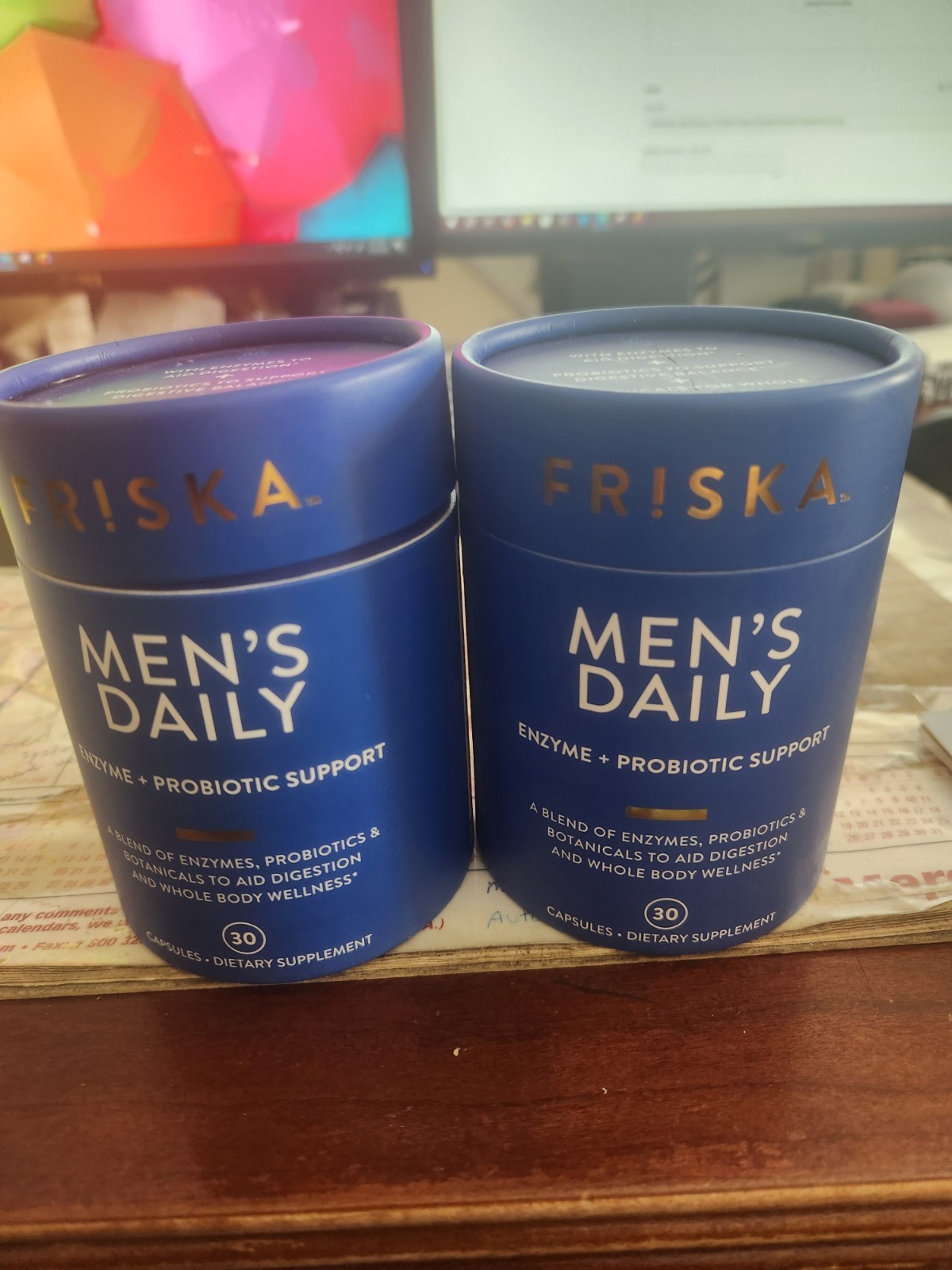 2-Friska Men’s Daily Enzyme + Probiotic Support Digestive Health Sup. 30 Cap