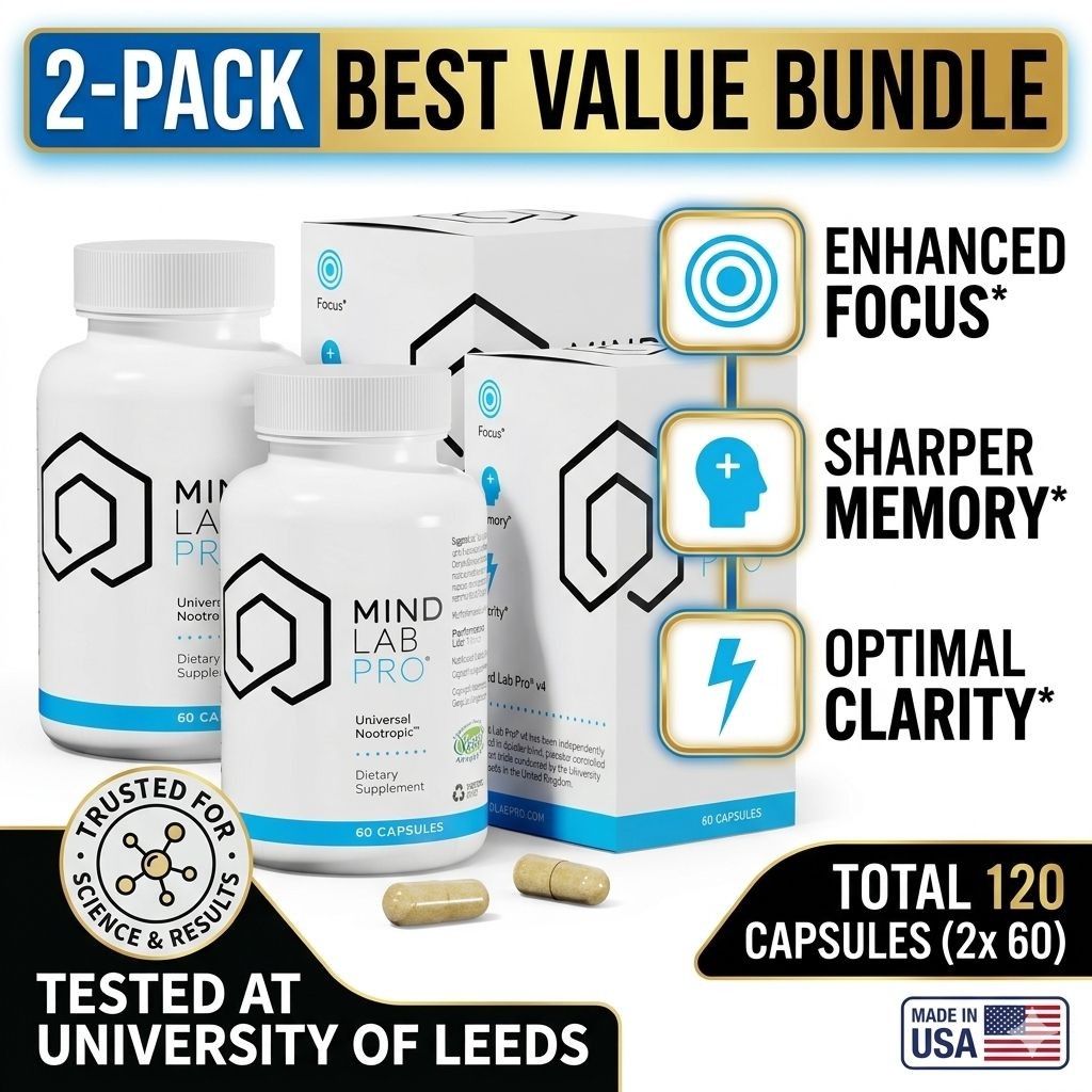 Universal Nootropic Brain Support Capsules 60ct – 2 Pack – Focus & Memory Aid