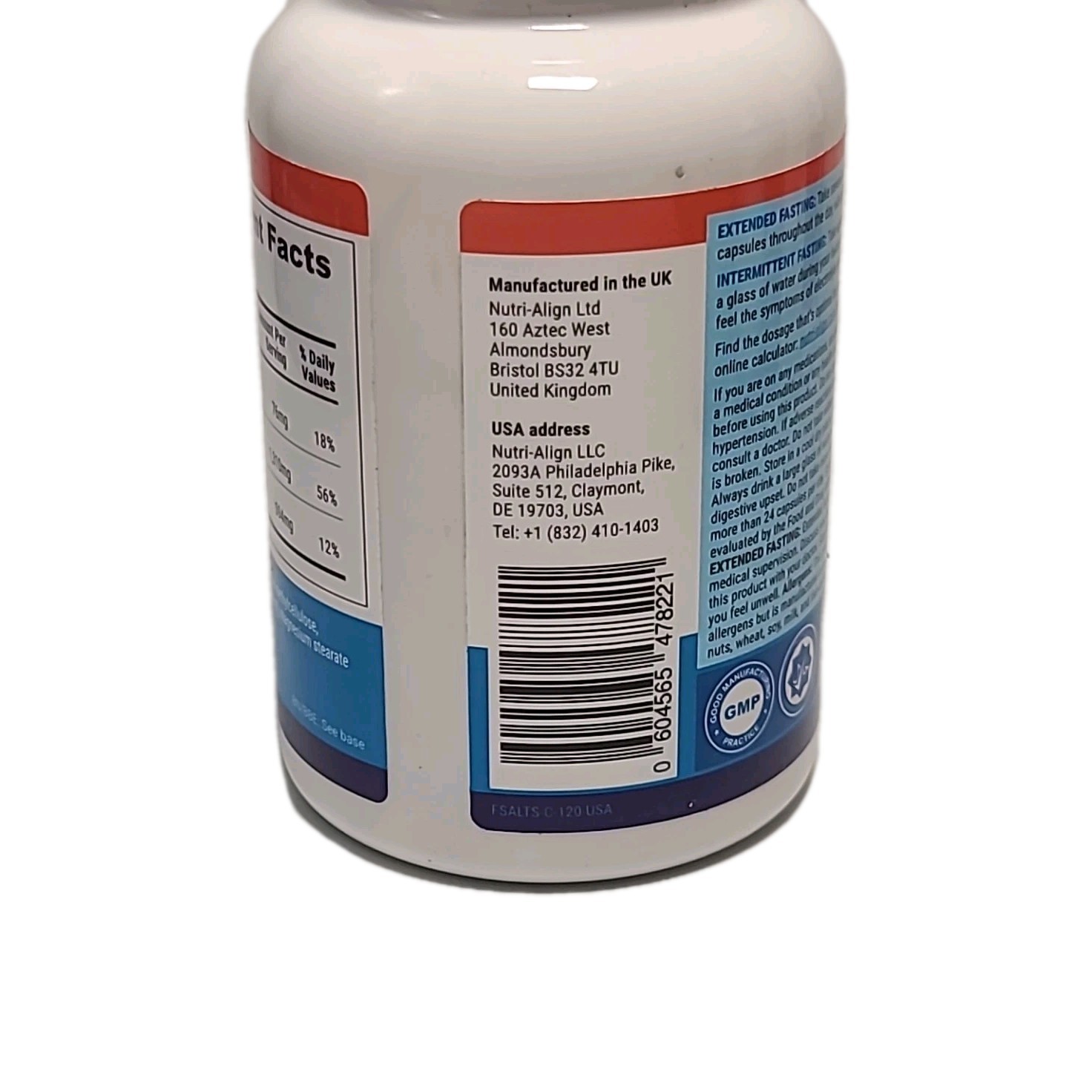 Nutri Align – PURE ELECTROLYTE SALTS, 120 Capsules DIETARY SUPP- EXP : 08/28+