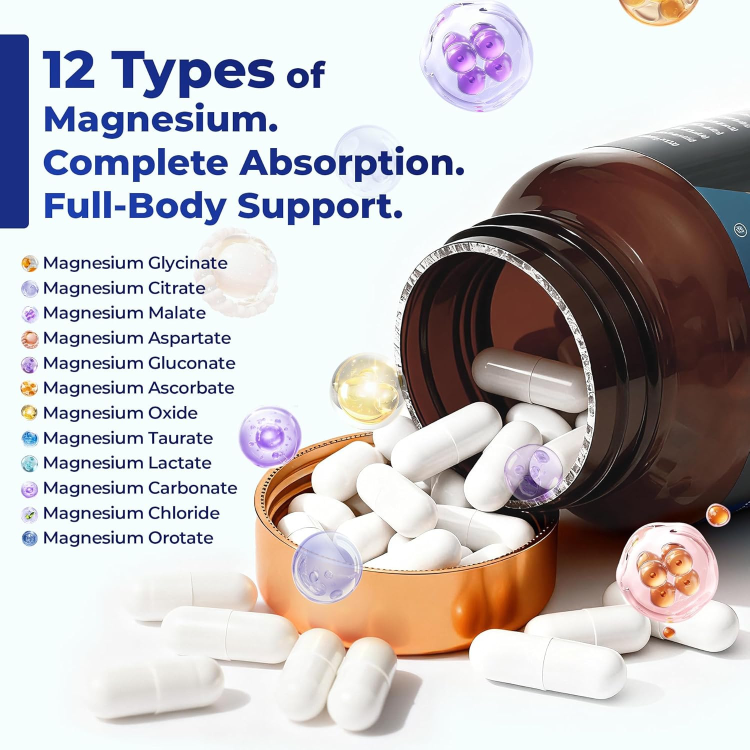 Puravita Magnesium Complex 700Mg 12 in 1 Magnesium Supplement with Glycinate Ci