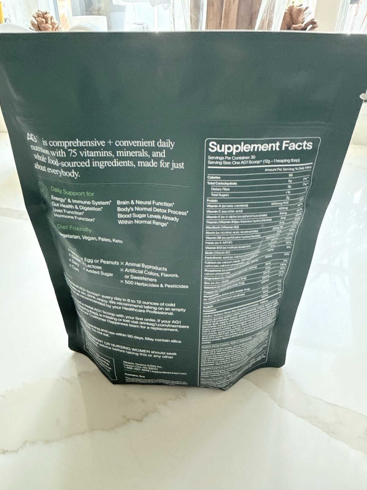 1 package of AG1 Athletic Greens 12.7 oz Powder Supplement New ….