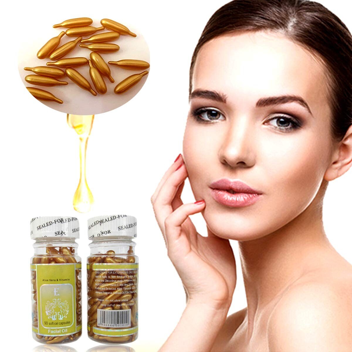 2X Skin Glow Vitamin E Anti Wrinkle Spot Acne gel cap Anti aging Facial gel