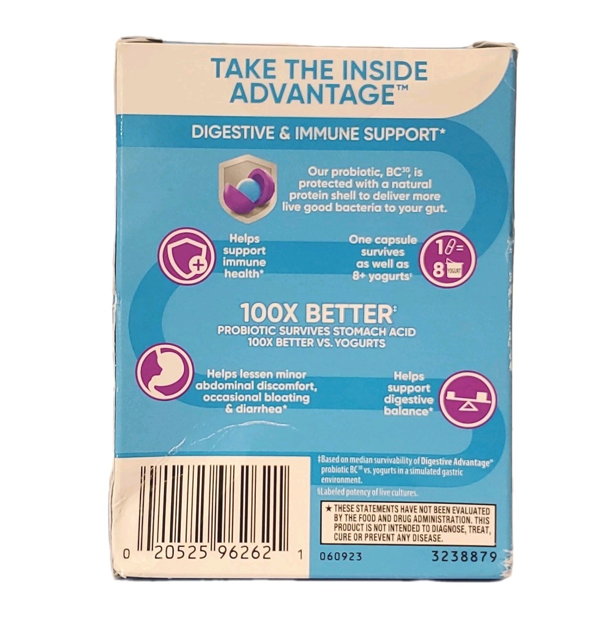 Digestive Advantage Daily Probiotics Immune Support & Gut Health 60 Capsule 1/27