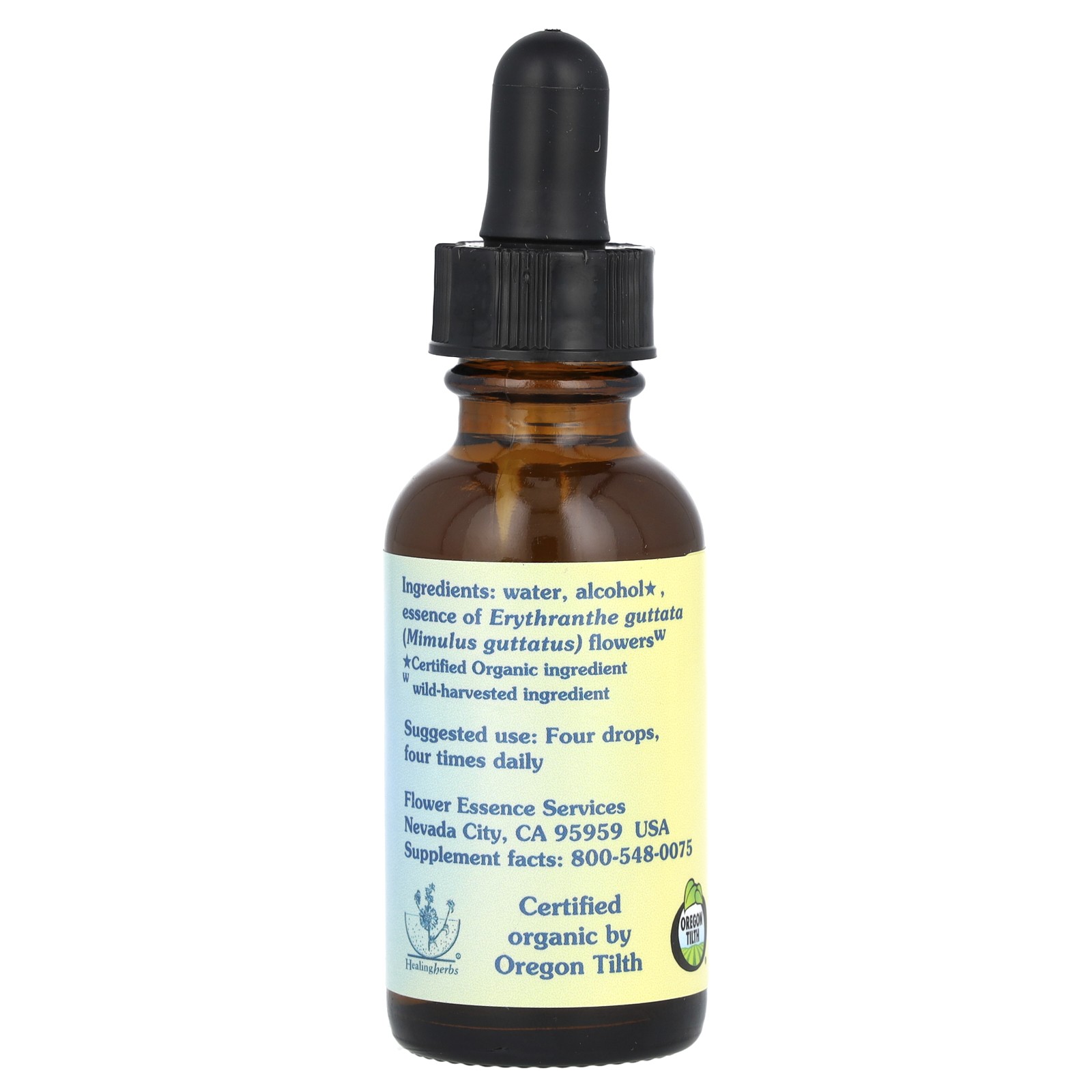 Flower Essence Services Mimulus Flower Essence 1 fl oz 30 ml Organic