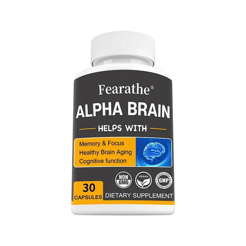 Brain Support Capsules Vitamin B6 Focus Memory & Mental Clarity Supplement