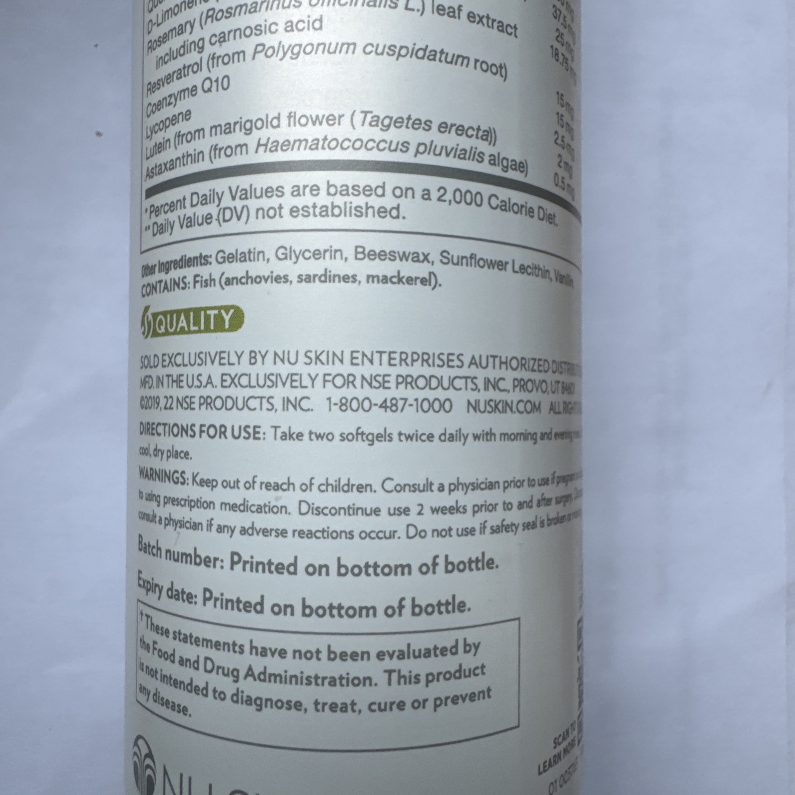 Nu Skin Pharmanex ageLOC Youth 120 Soft Gels Fresh NEWEST Exp 5/27