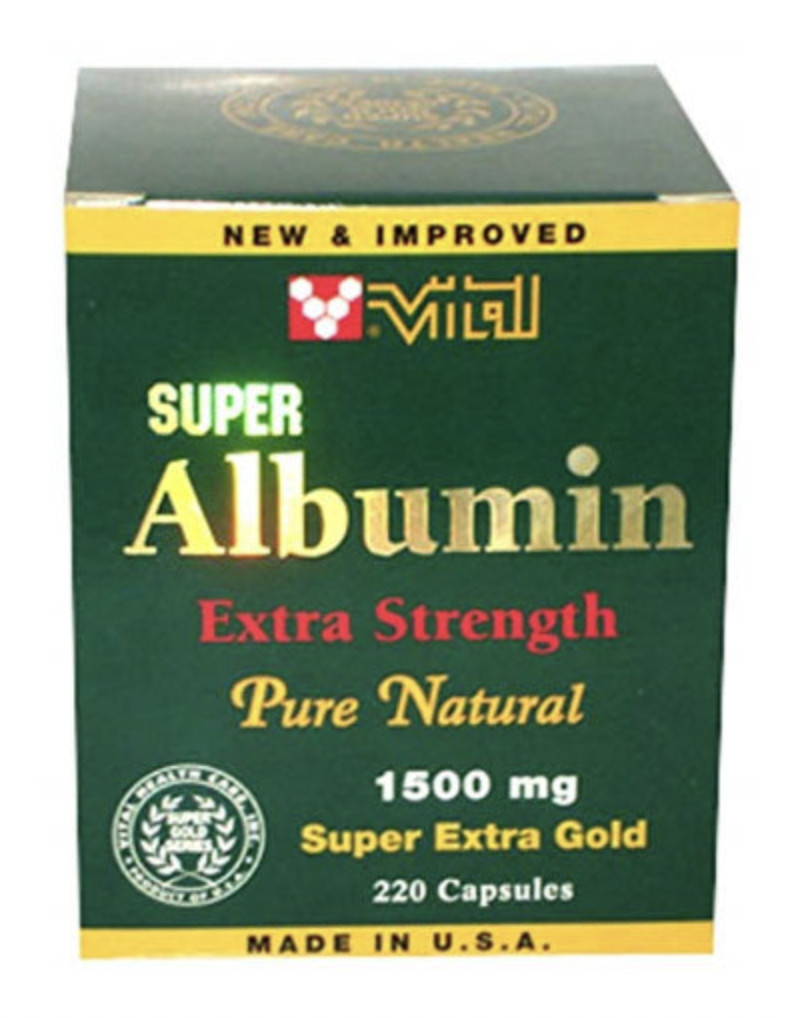 Vital Super Albumin Extra Strength Pure Natural 1500 mg 200 Softgels Authentic