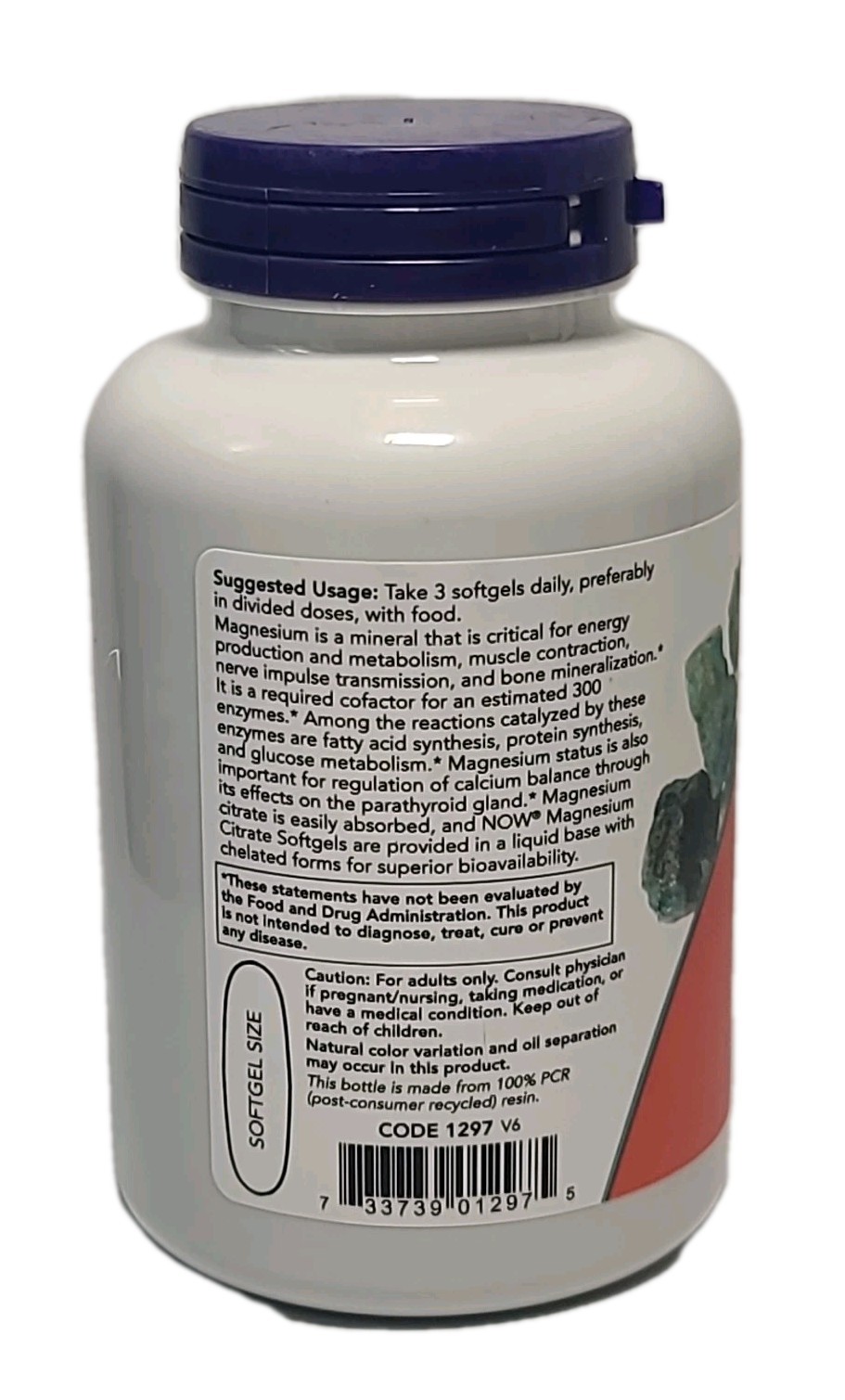 NOW FOODS Magnesium Citrate • 90 Softgels • EXP : 04/2028 NON-GMO