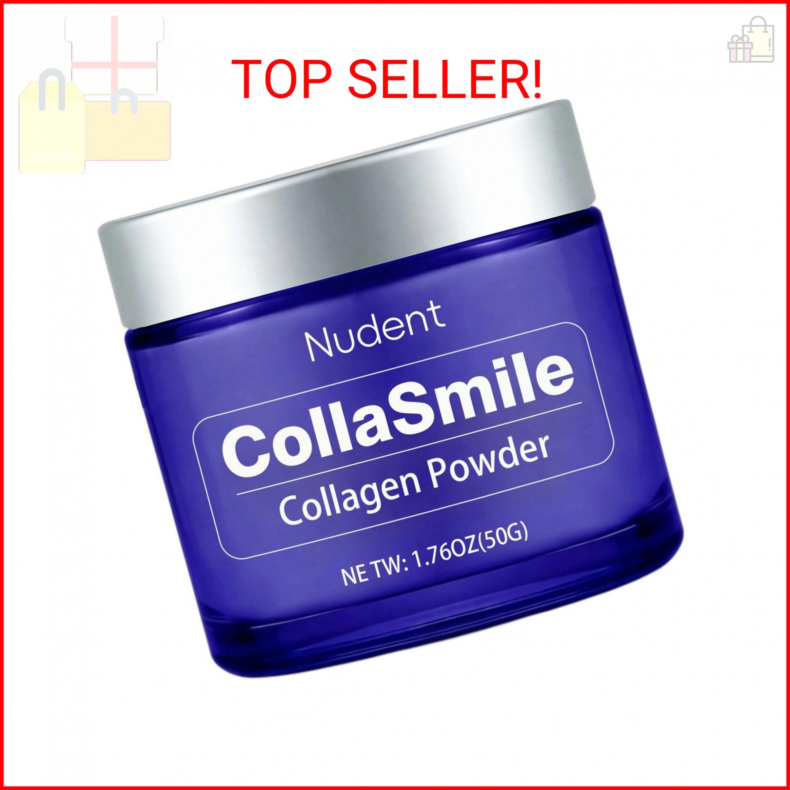 Nudent CollaSmile Collagen Tooth Powder with Hydroxyapatite – Enamel Strengtheni