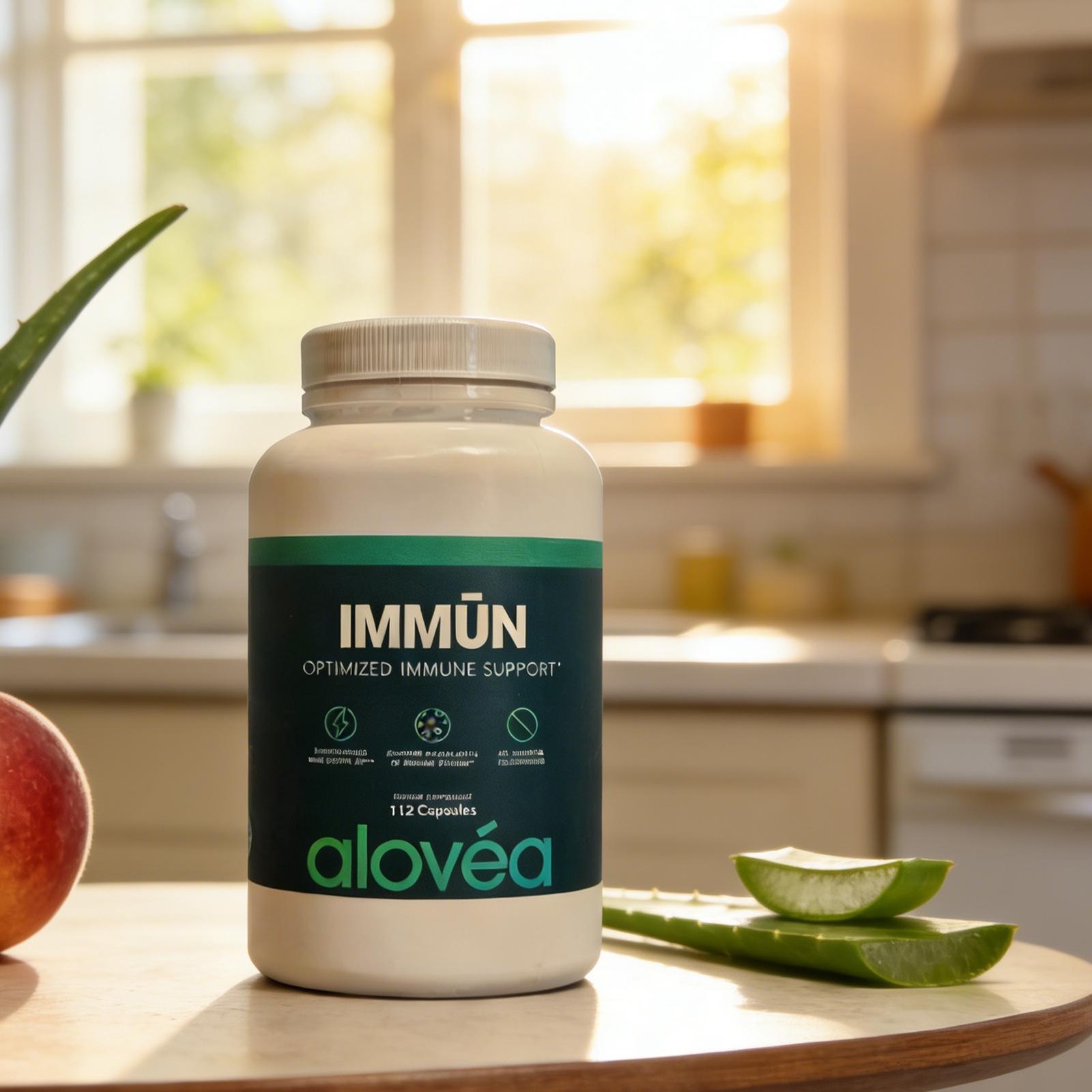 Alovea Aloe IMMUN Vera Immune Support Supplement 56 Capsules exp : 12/28