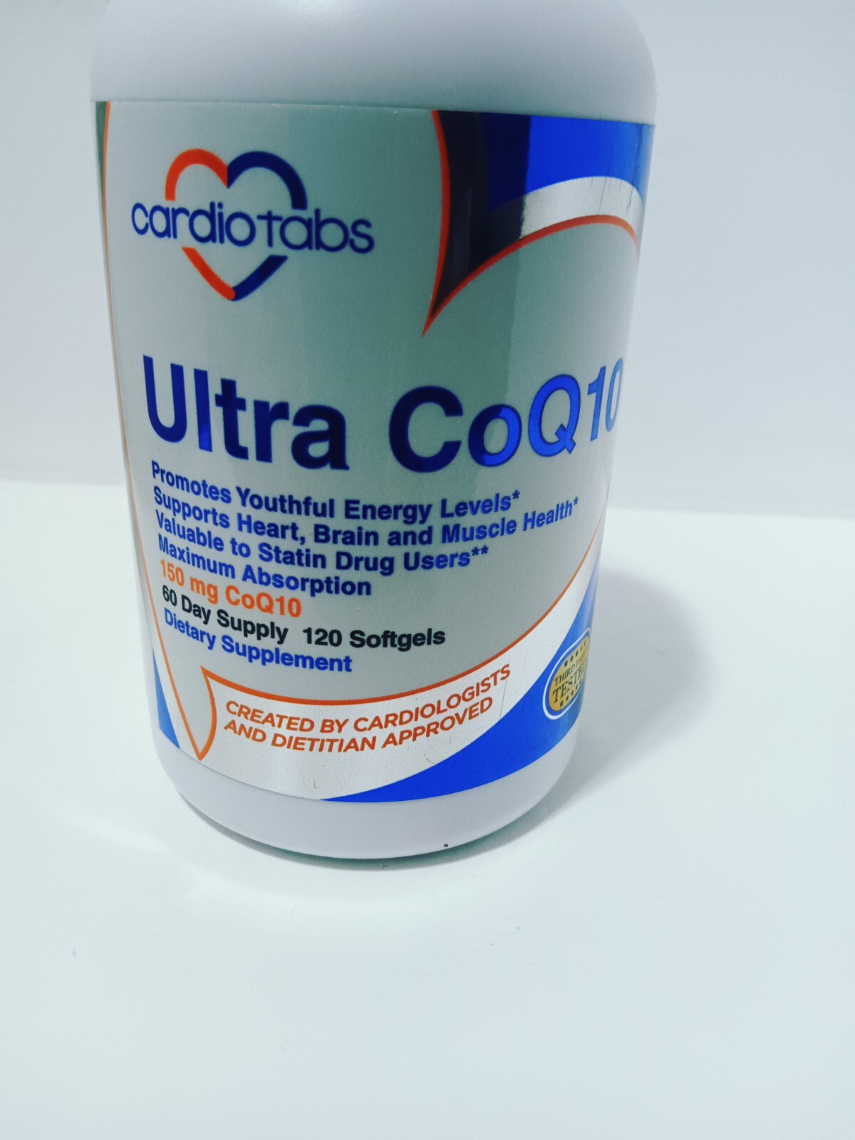 Cardio Tabs Ultra CoQ10 Max Absorption 150 Mg 120 Caps Exp. 01/2026