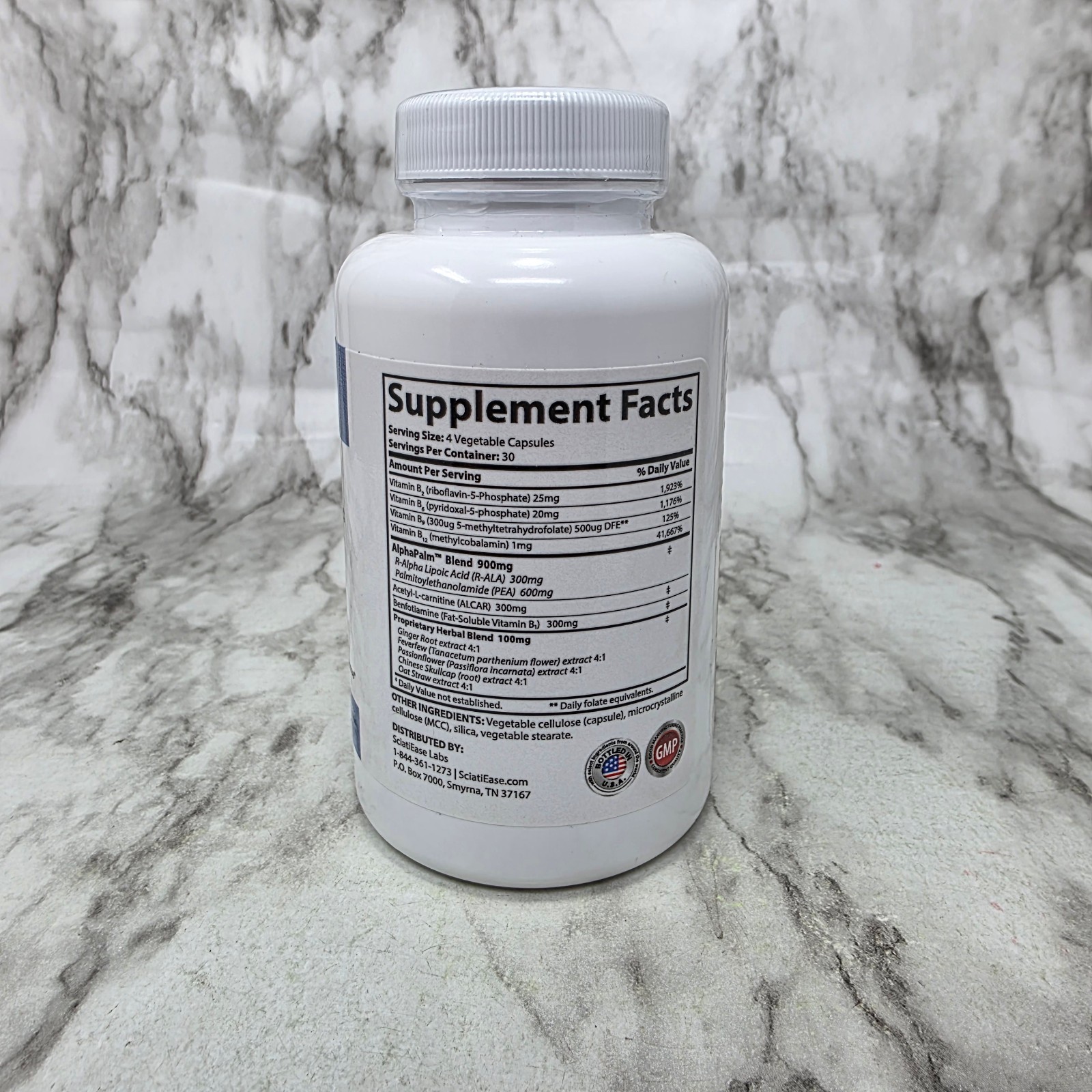 SciatiEase Labs SciatiEase Sciatic Nerve Formula 120 Capsules Exp 07/2028