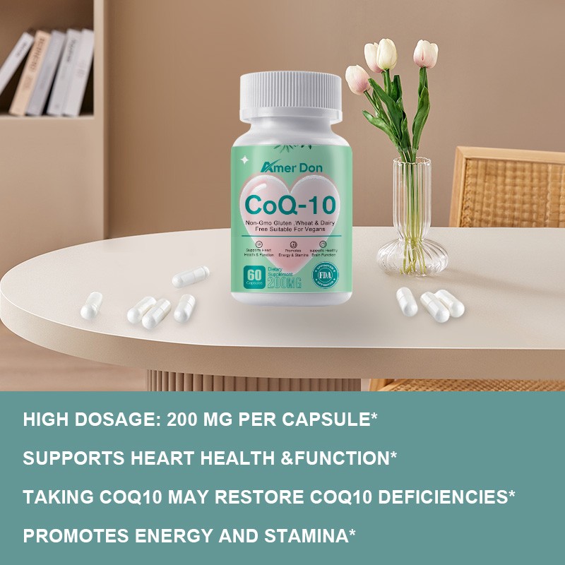 COQ 10 Coenzyme Q-10 200mg Heart Health Support, Increase Energy &amp, Stamina
