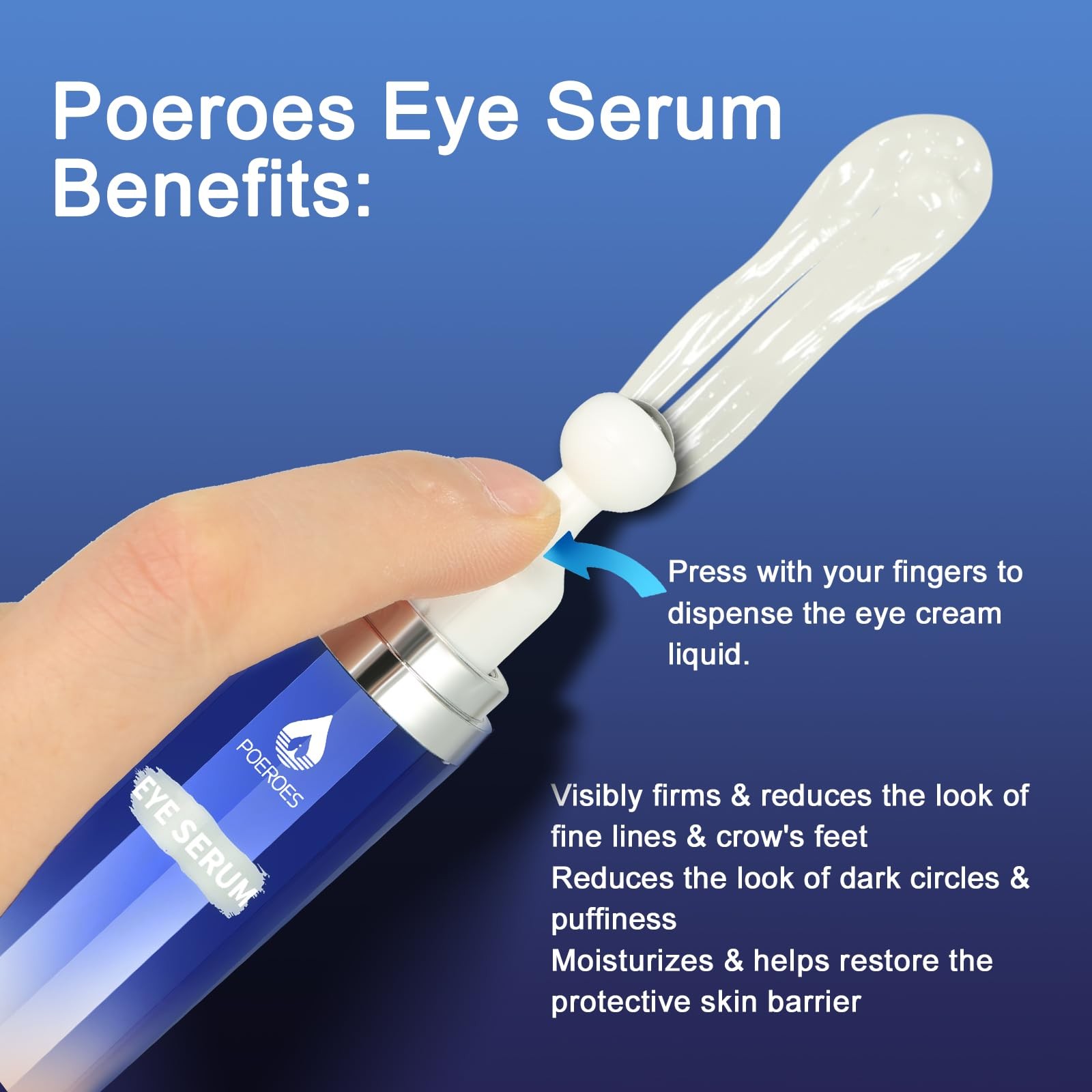 Eye Serum with 8% Caffeine Retinol Hyaluronic 0.5 Ounce (Pack of 1), Blue
