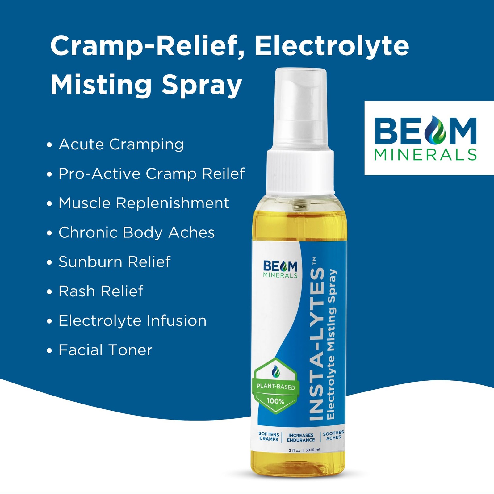BEAM MINERALS Insta-Lytes | How to Stop Leg Cramps 2 Fl Oz (Pack of 1)