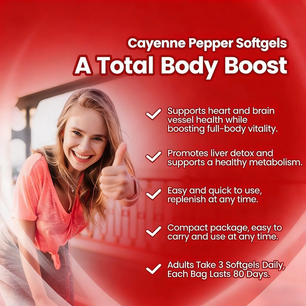 FREE SHIP 3/2PACK Cayenne Pepper Softgels Supplement – 240 Capsules NEW+-