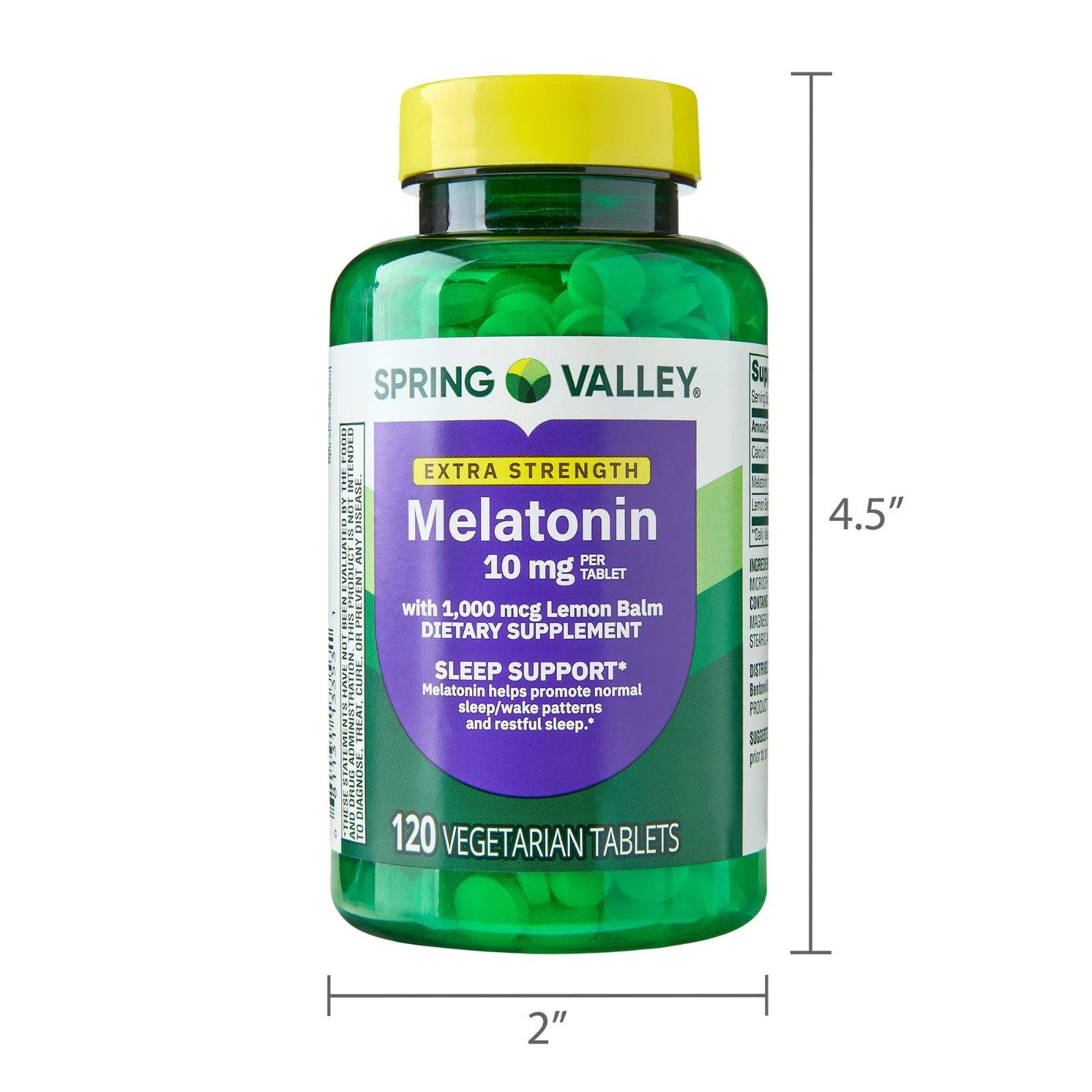 Spring Valley Extra Strength Melatonin Sleep Dietary Supplement 10 mg, 120 Count