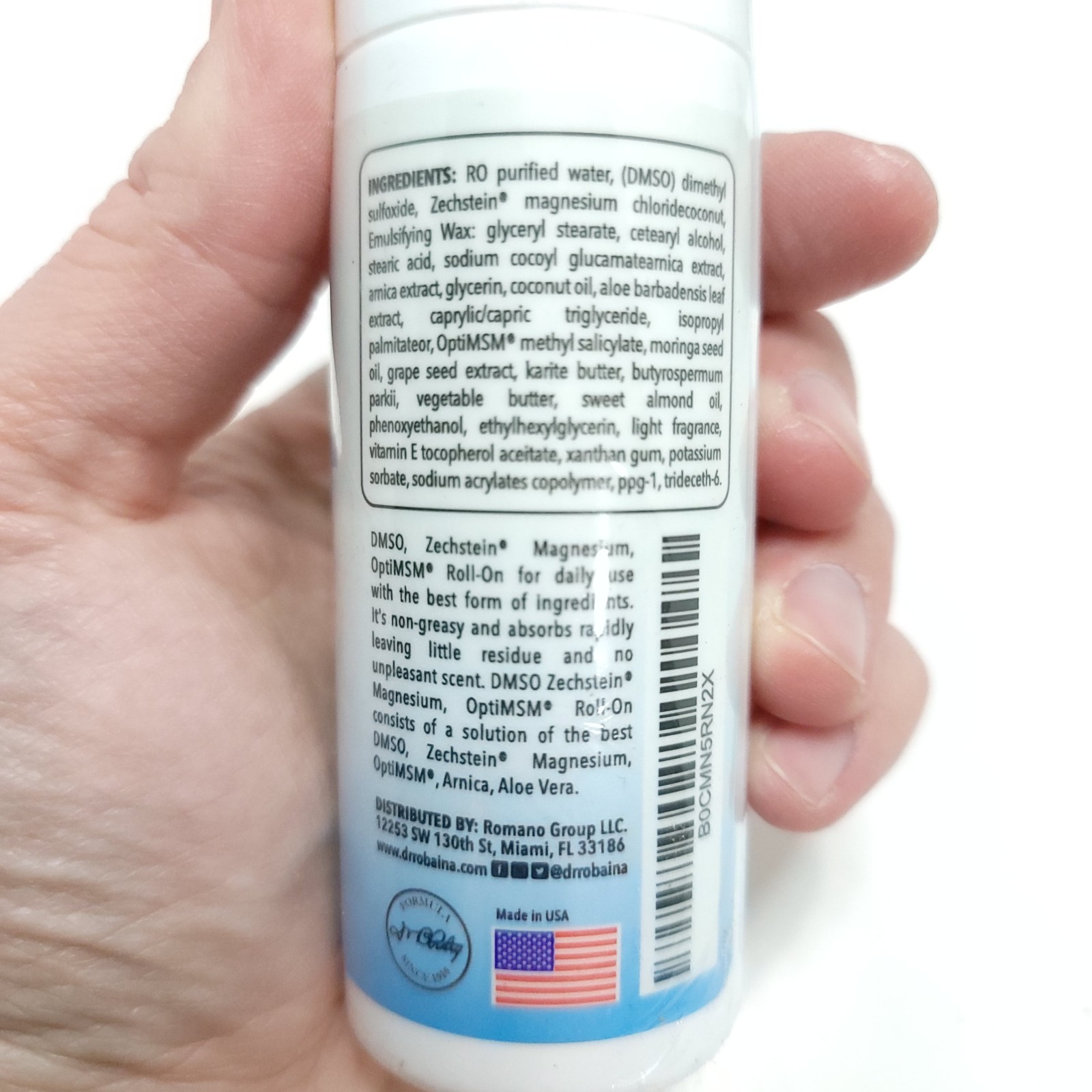 3 – 3oz. Dr. Robaina DMSO Zechstein Magnesium Roll-On Joint and Muscle Therapy