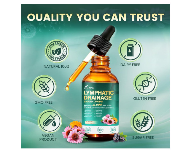 Lymphatic Drainage Drops Liposomal Immune Cleanse Support / Drenaje Linfatico
