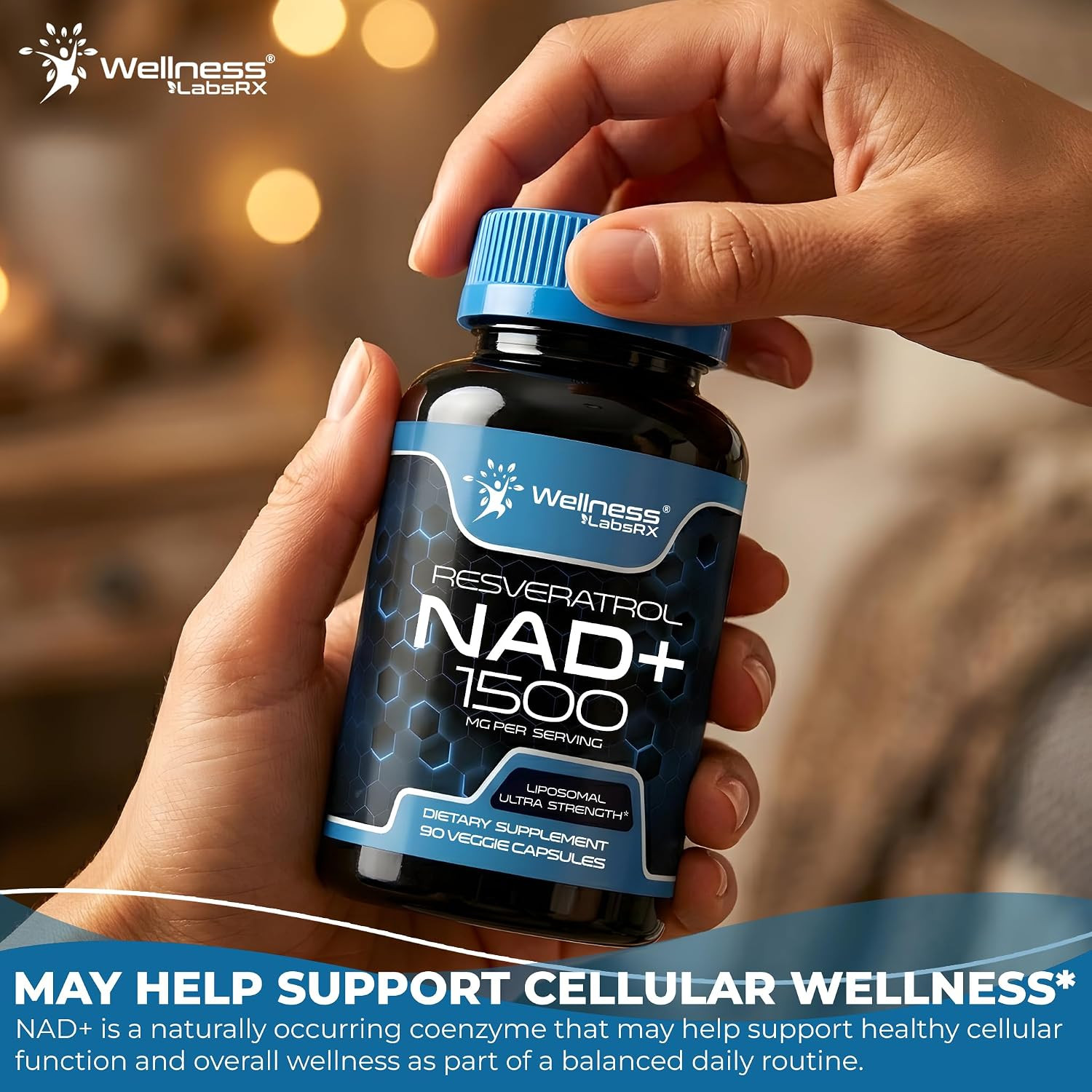 Wellness LABSRX Liposomal NAD Supplement, 1500Mg – NAD Resveratrol Supplement fo