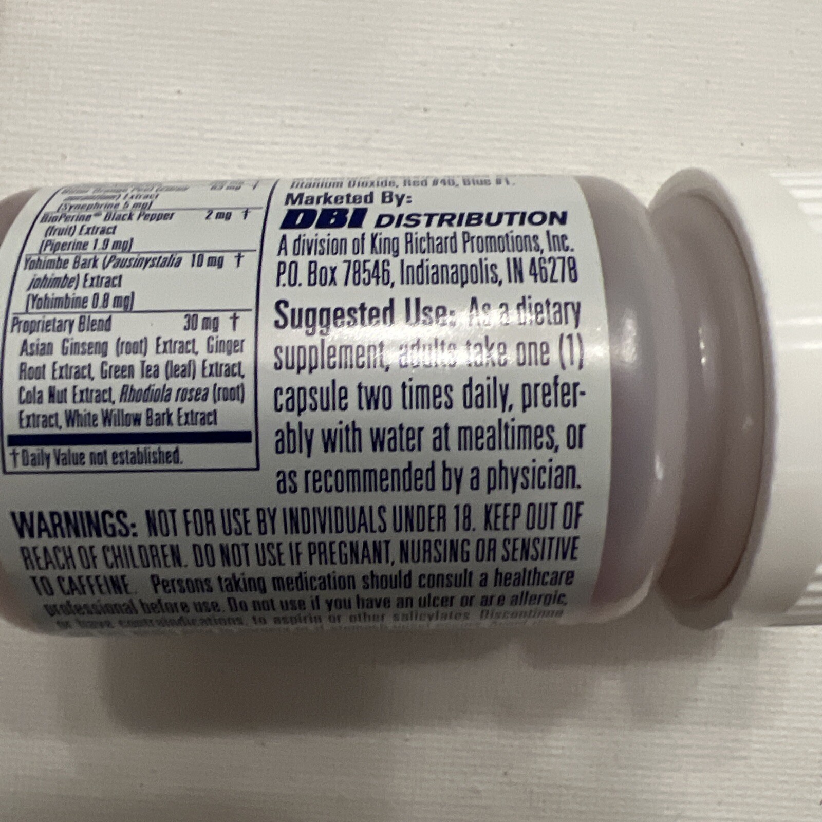 1/30ct MINI THIN 25/50 EF ENERGY BOOSTER Bottle (30)) PILLS Free Ship From TN