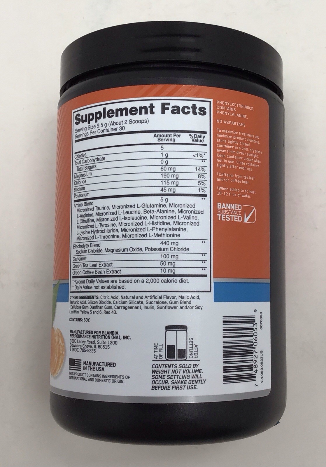 2X Optimum Nutrition 10oz Essential Amino Energy Hydration Tangerine 10/2026+