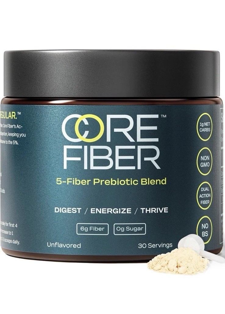 Fiber Powder Supplement with 5 Strains – Daily Prebiotic Blend – Supports Gut…