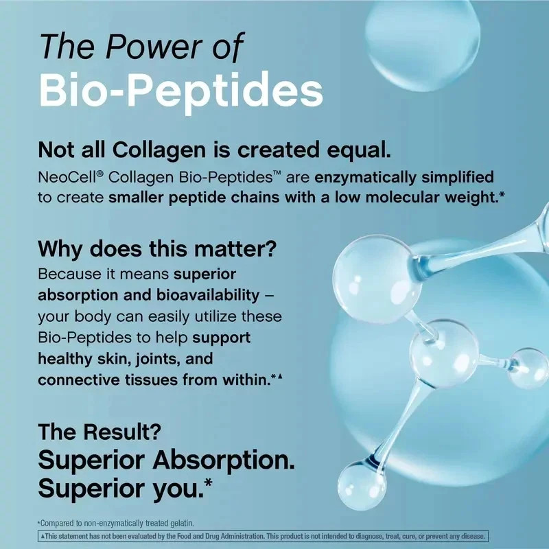 “Unflavored, Collagen Neocell Peptides Protein Powder – 20 Oz, Grass-Fed”