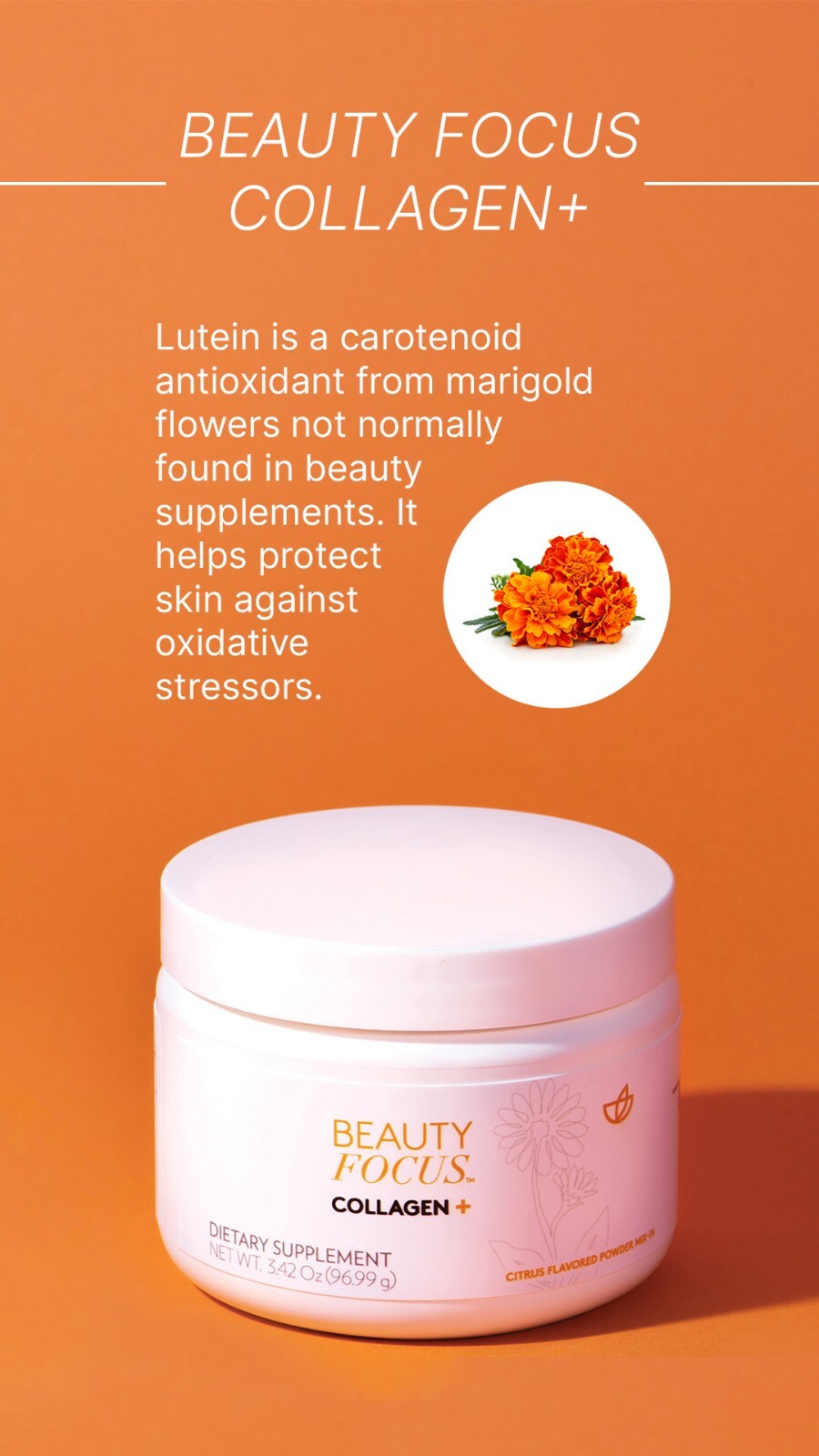 Nu Skin NuSkin Powder Mix-In Beauty Focus Collagen+ Citrus Flavor Exp 06/2026