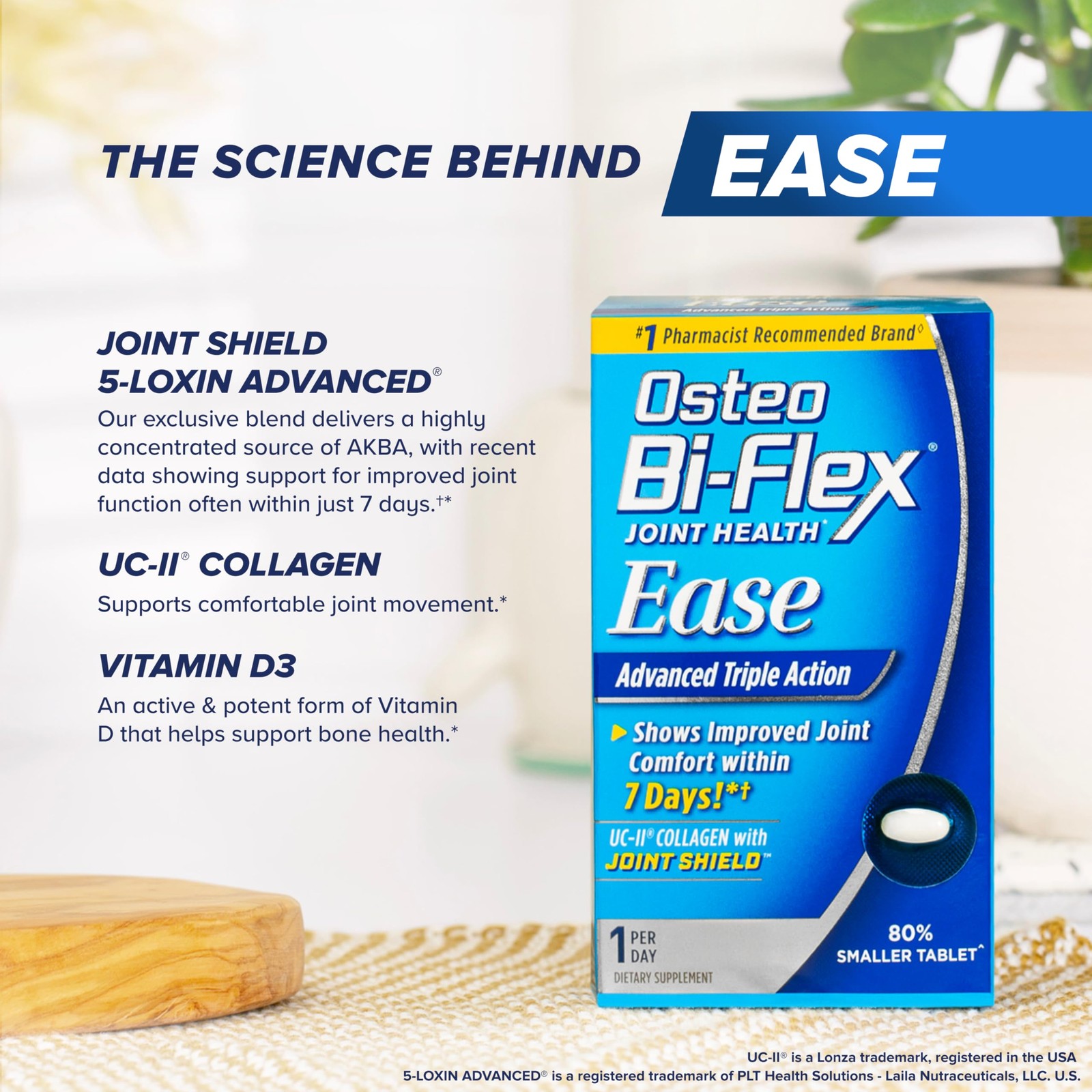 Osteo Bi-Flex Ease Mini Tablet Triple Action UC-II 28 Count (Pack of 2), N/a