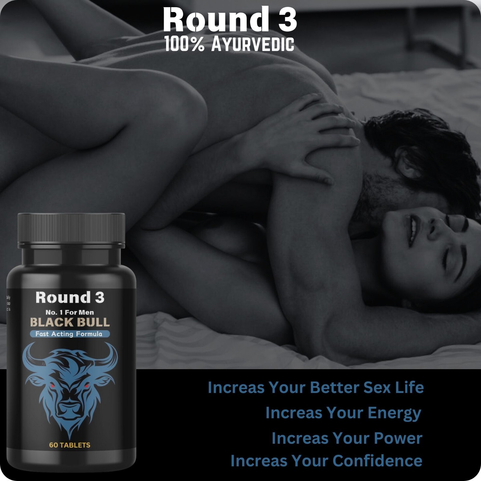 NEW . 60 Powerful Tablets Works Fast. 100% Ayurvedic Money Back Guaranteed