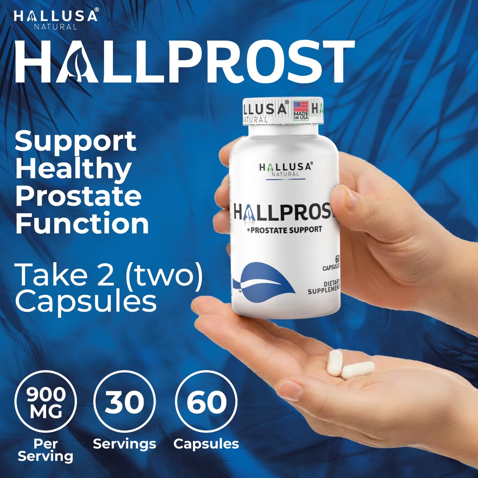 Natural Prostate Support – Prostatitis Relief – 60 Capsules for Healthy Function