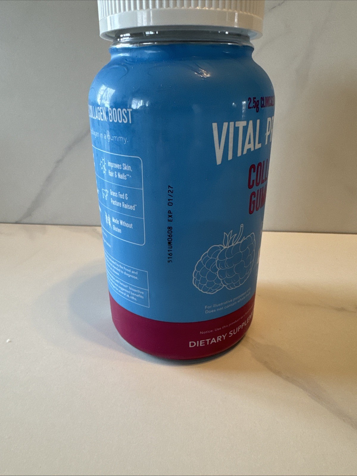 Vital Proteins Collagen Gummies Raspberry 120 Count Hair Skin Nails