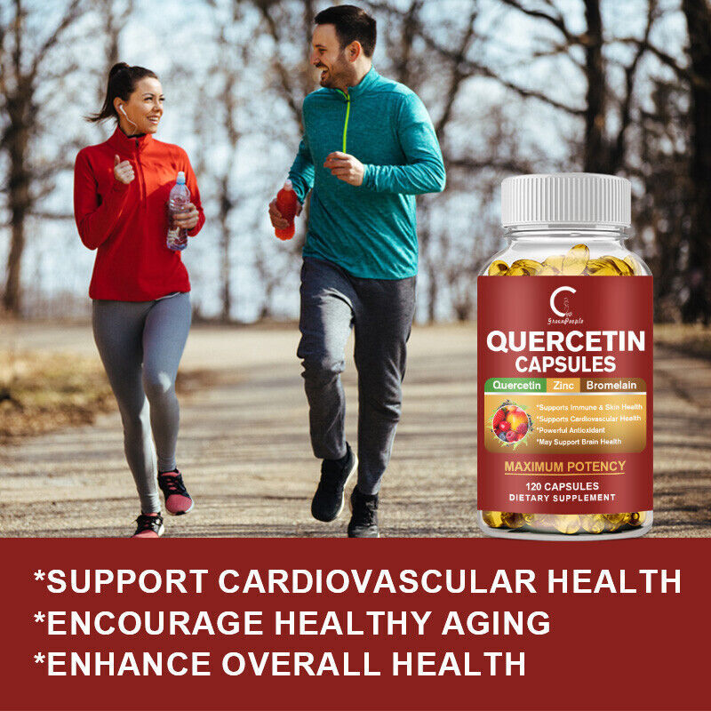 120 Capsules Quercetin with Bromelain – Premium Antioxidant Immune Support
