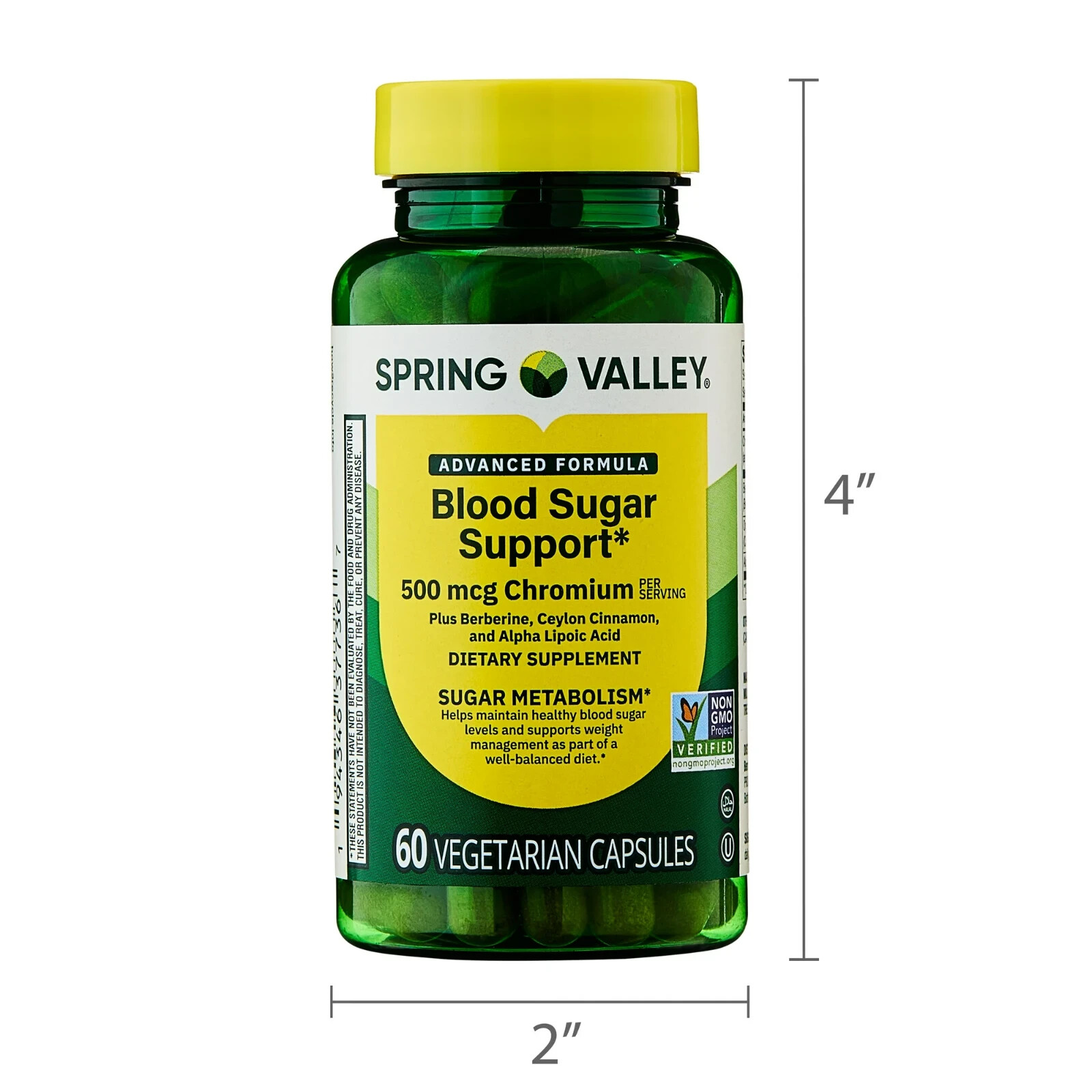 Spring Valley Advanced Blood Sugar, 500mg Chromium, 60 Vegetarian Capsules