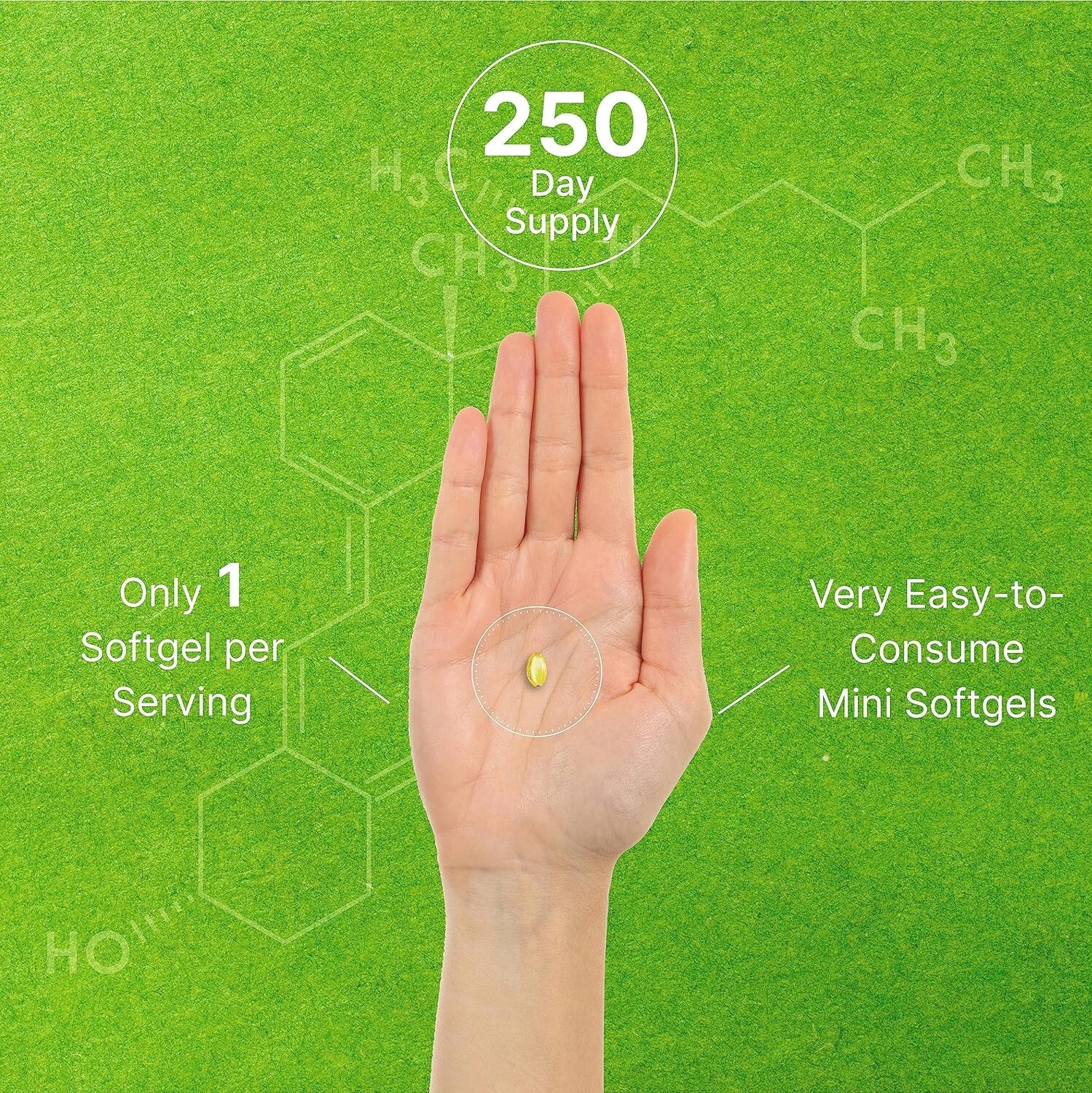 Vitamin D3 & Vitamin K2, Promotes Heart Bone Health -250 Softgel Easy to Swallow