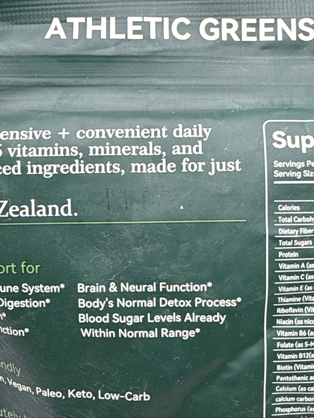 AG1 Athletic Greens Powder Bag 12.7oz 360g 30 Day Supply Exp 9/27 (Smeared)