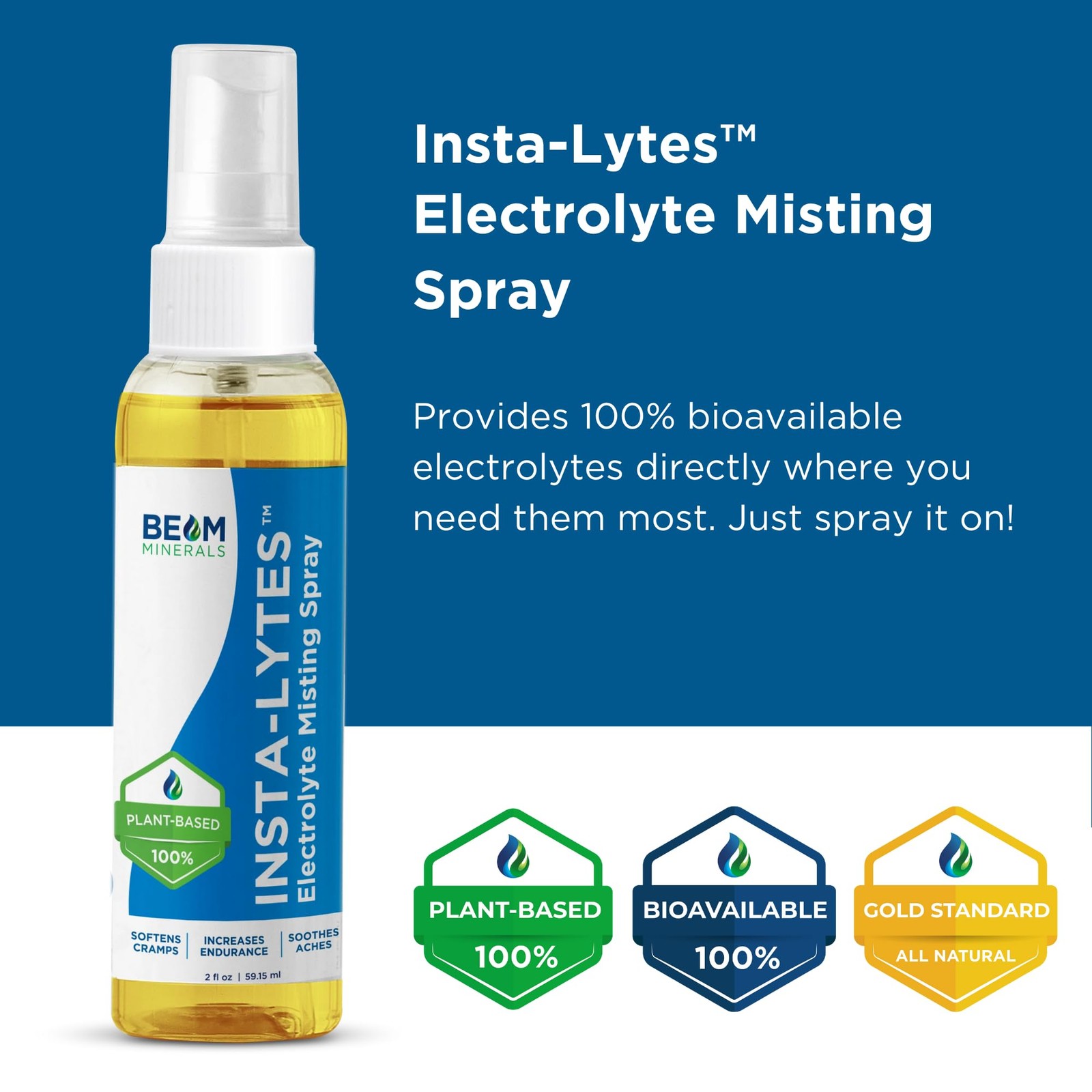 BEAM MINERALS Insta-Lytes | How to Stop Leg Cramps 2 Fl Oz (Pack of 1)