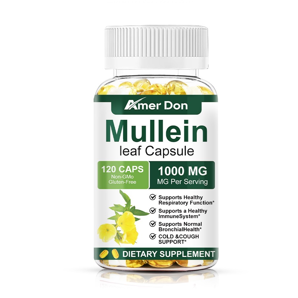 Mullein Leaf Capsules – Lung Cleanse & Cough Relief,Respiratory Health,Detox