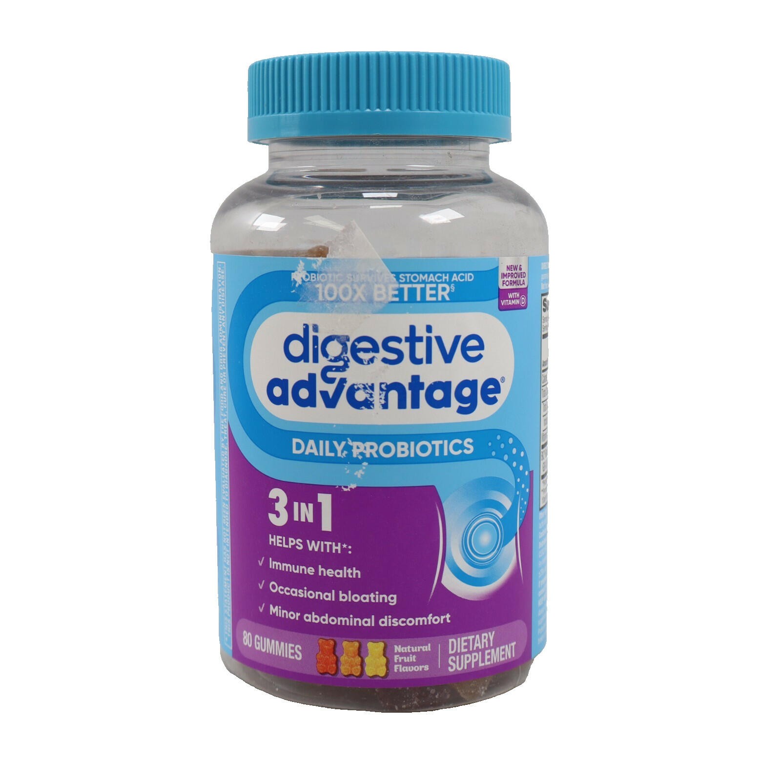 Digestive Advantage Probiotic Gummies Digestive Health 80ct *04/2027*