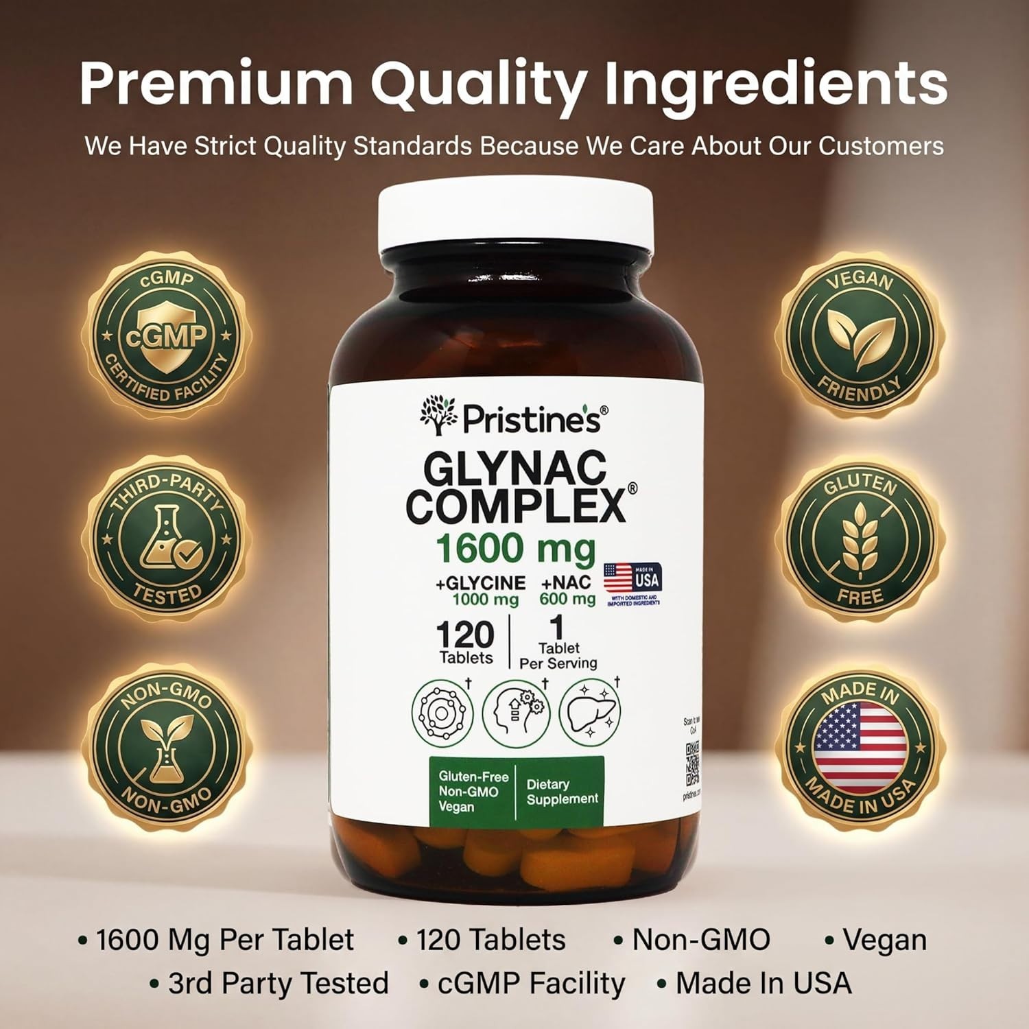 Glynac Complex Glutathione Production Supplement Tablets – 3Rd Party Tested anti
