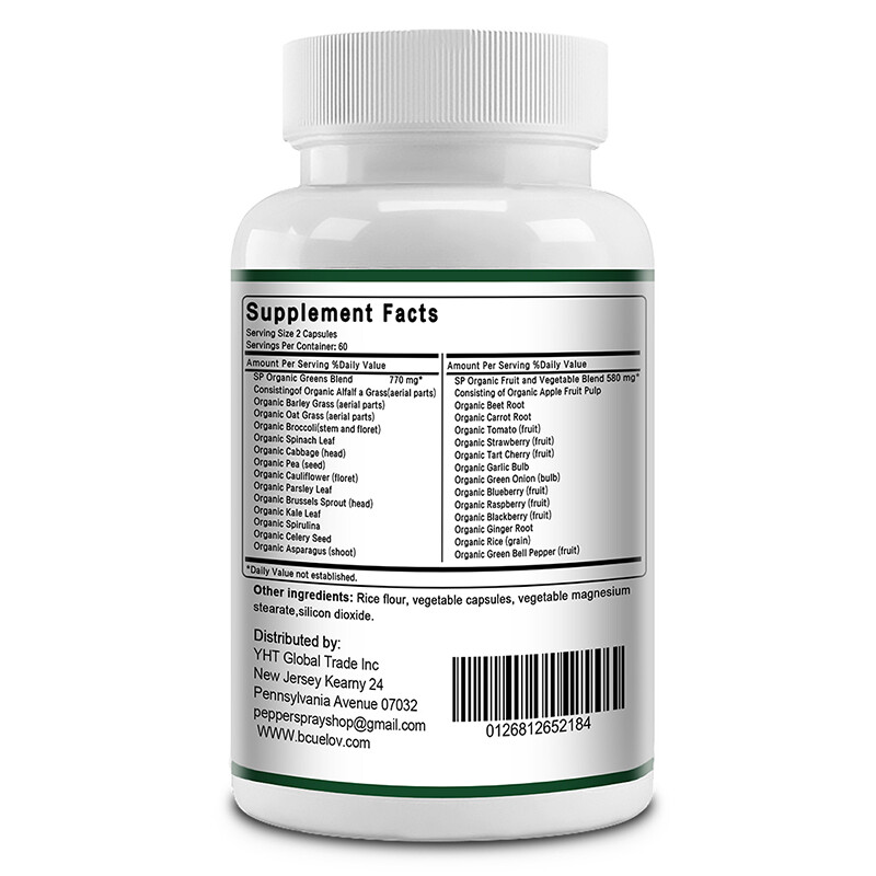 120Pcs Fruits and Veggies Supplement Balance of Daily Nature Fruits & Vegetables