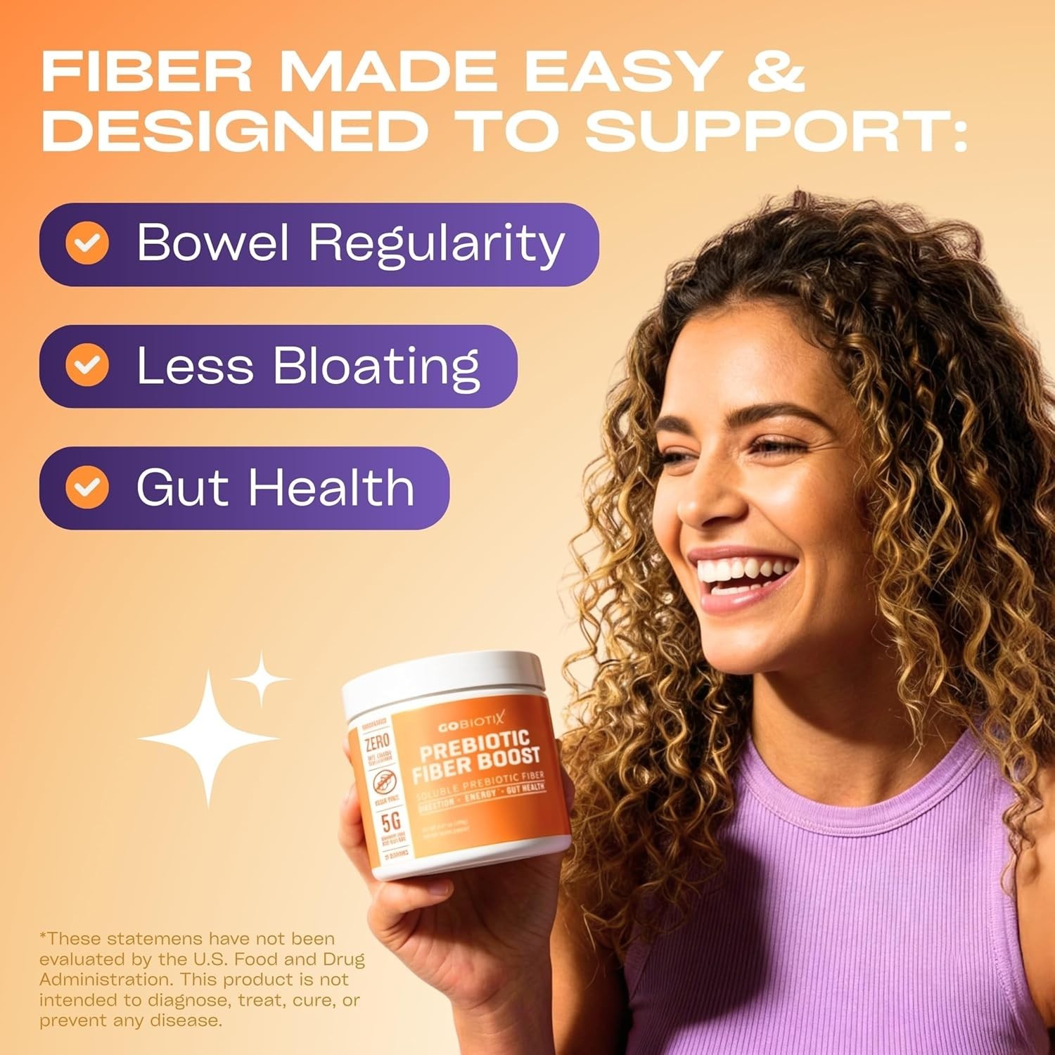 Organic Plant-Based Prebiotic Fiber Powder for Gut & Digestive Support