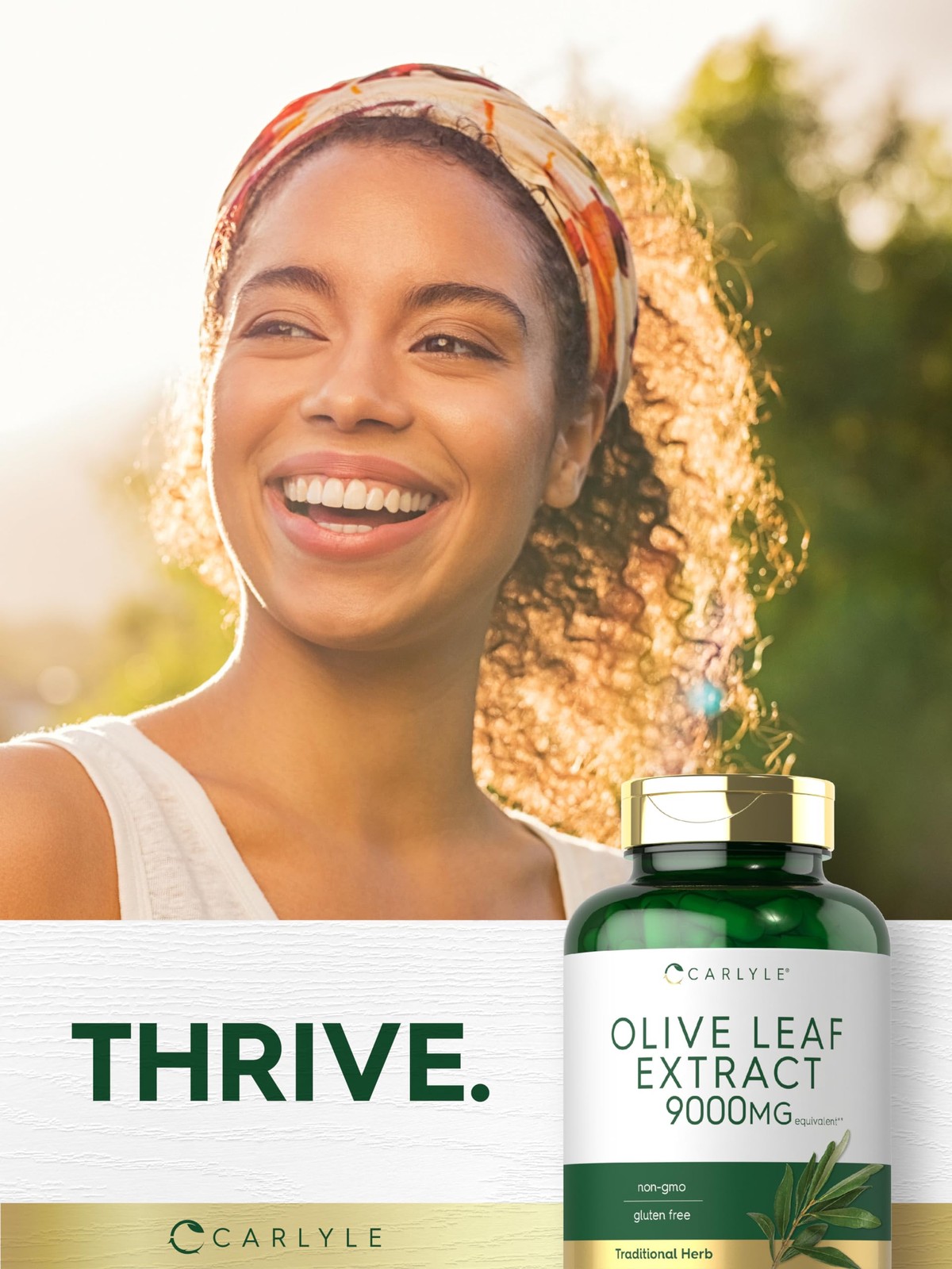 Carlyle Olive Leaf Extract 750 mg | 100 Capsules | with 100 Count (Pack of 1)