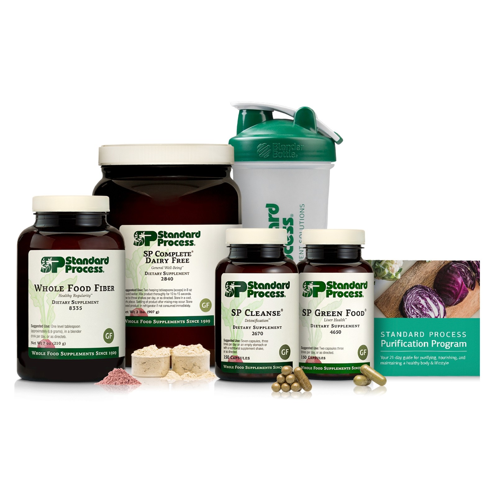 Standard Process 21-Day Detox Kit with Dairy Free SP Complete and Whole Fiber