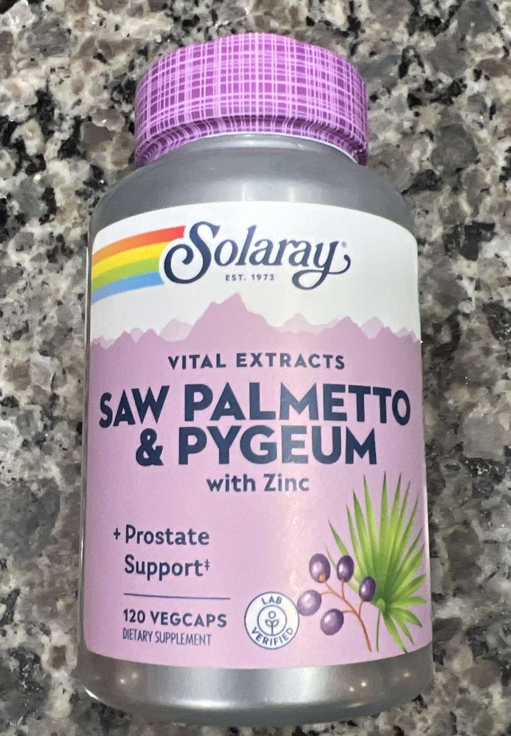 SOLARAY Saw Palmetto & Pygeum-Prostate & Urinary Health Men, 120 Ct., Exp. 12/28